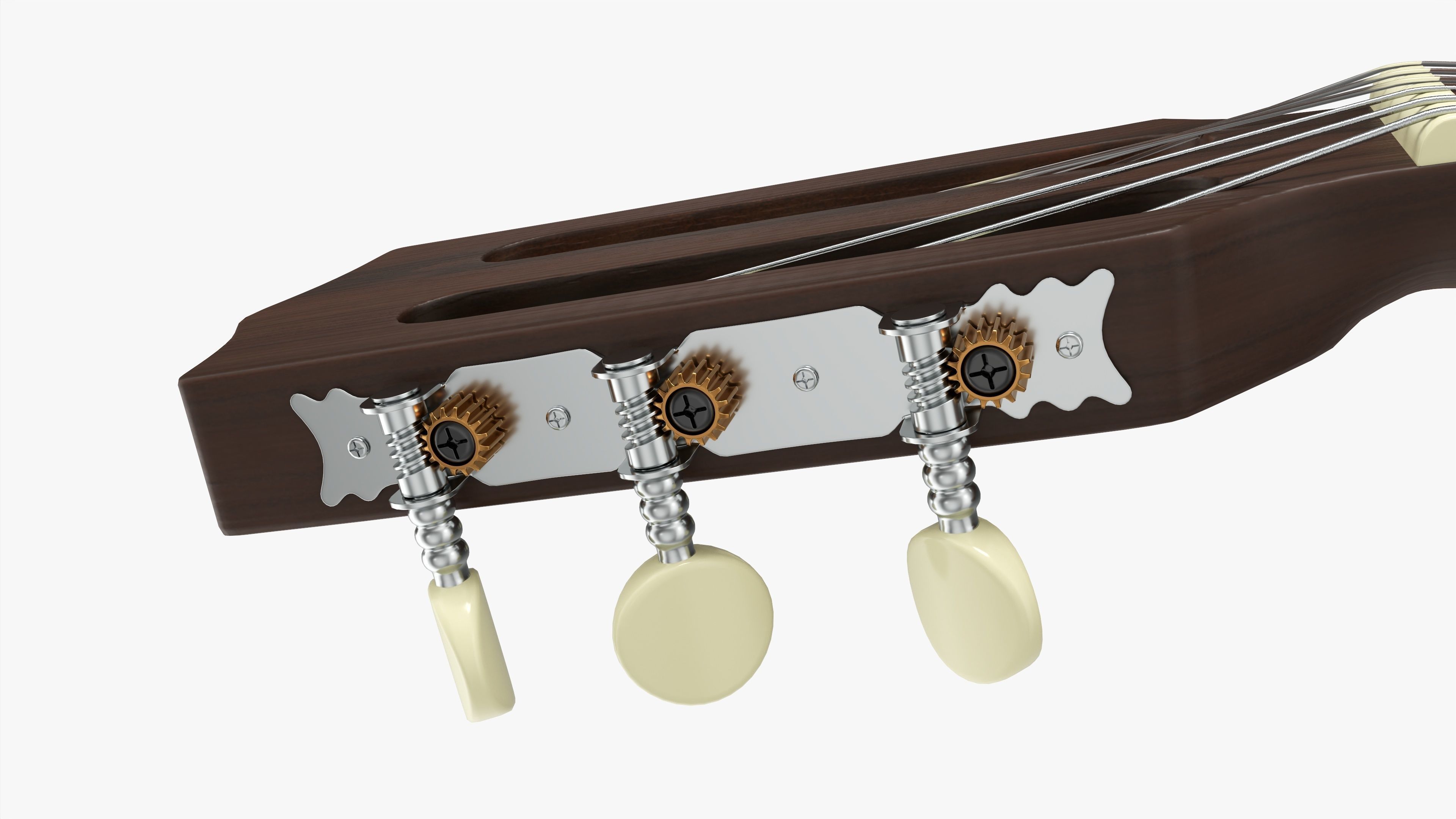 Lute string instrument 3D model_6