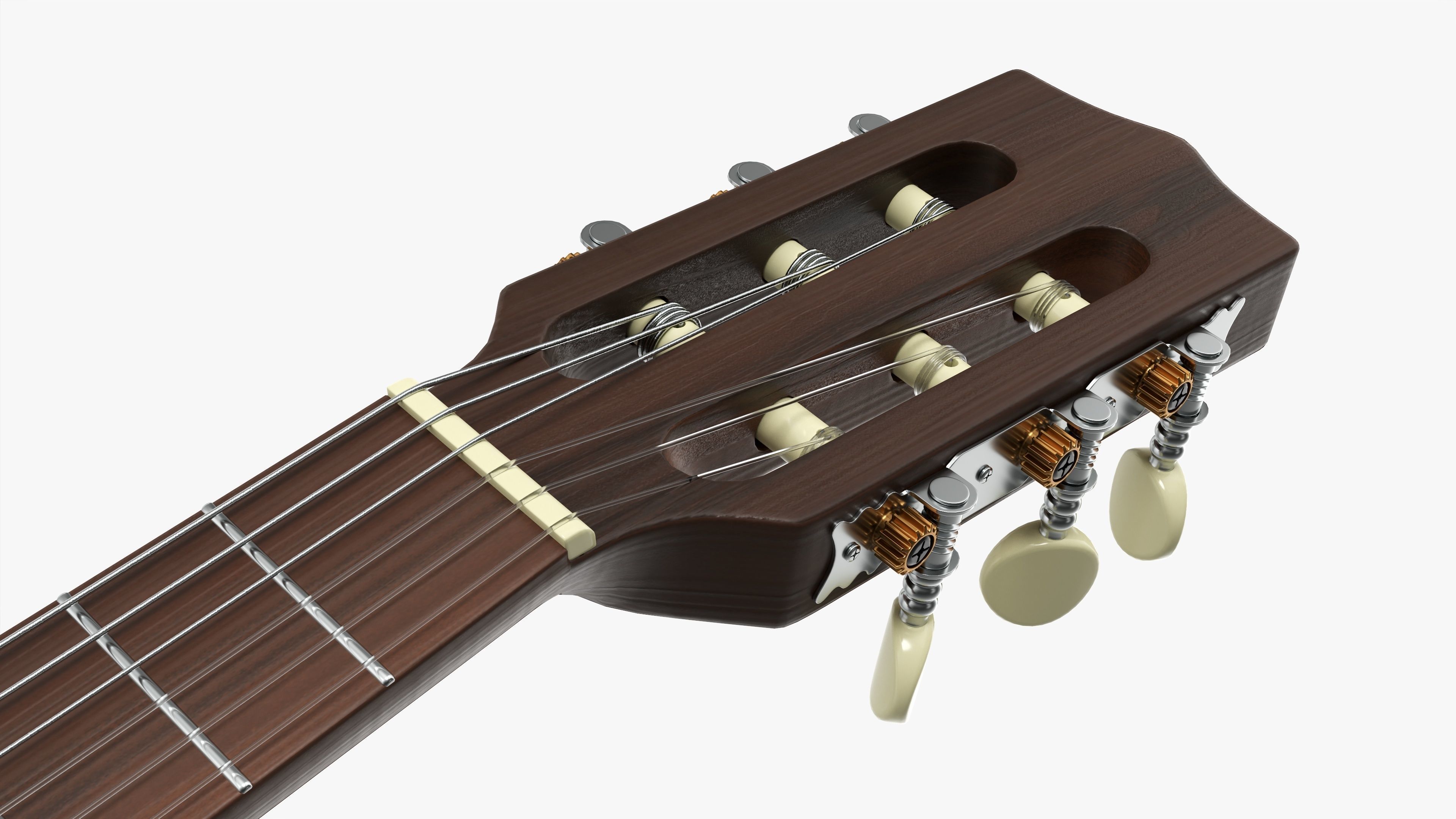 Lute string instrument 3D model_5