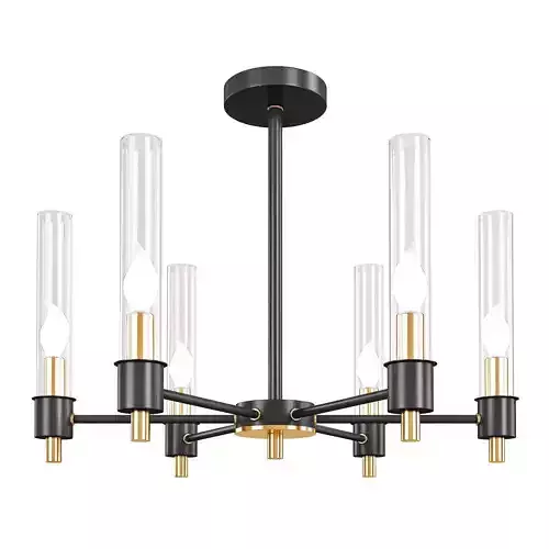 GOLD SEA GLASS CHANDELIER