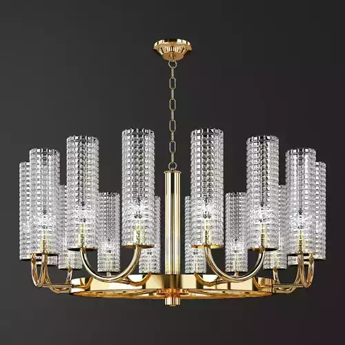 GOLD SEA GLASS CHANDELIER 2