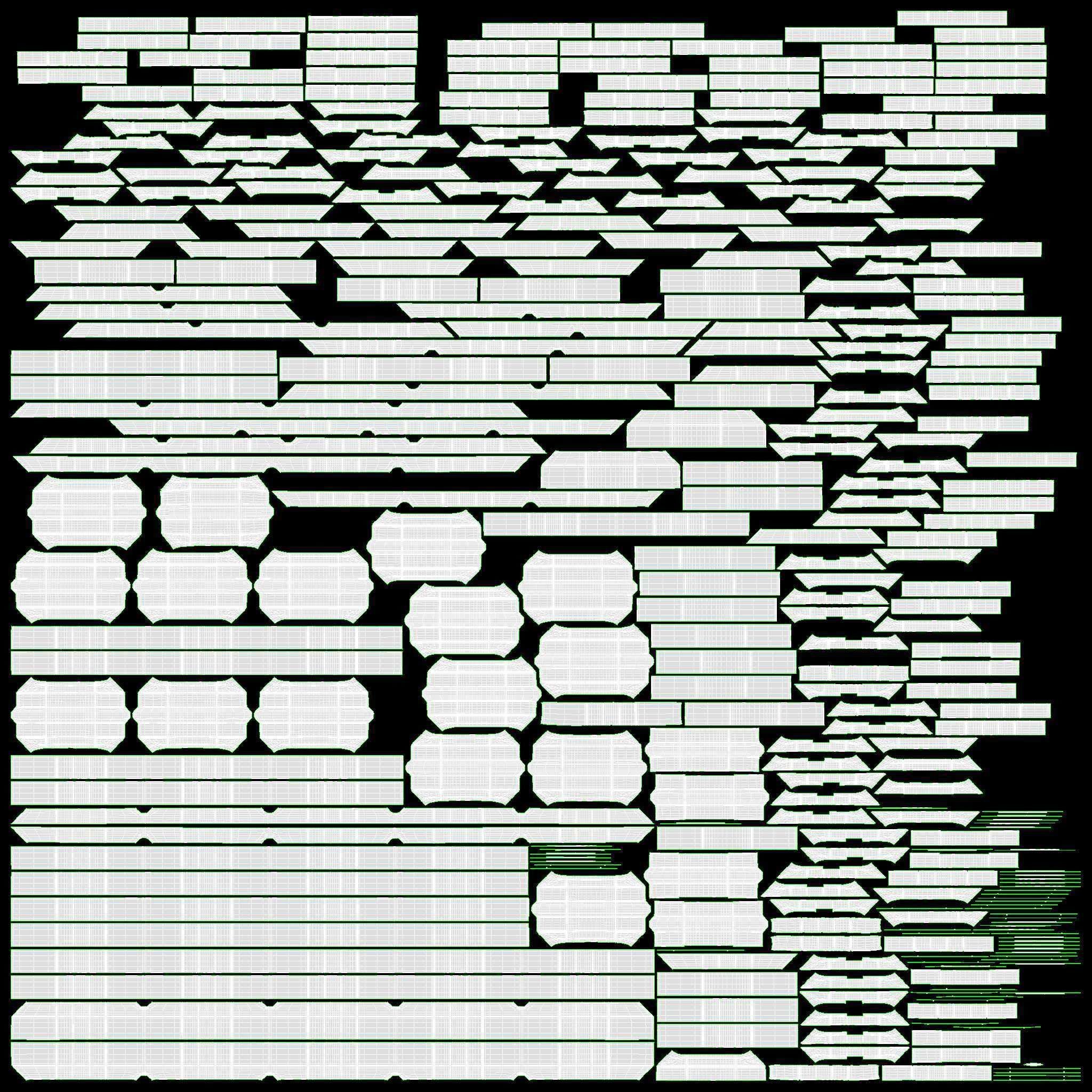 Outlet frame set EU US UK black 3D model_14