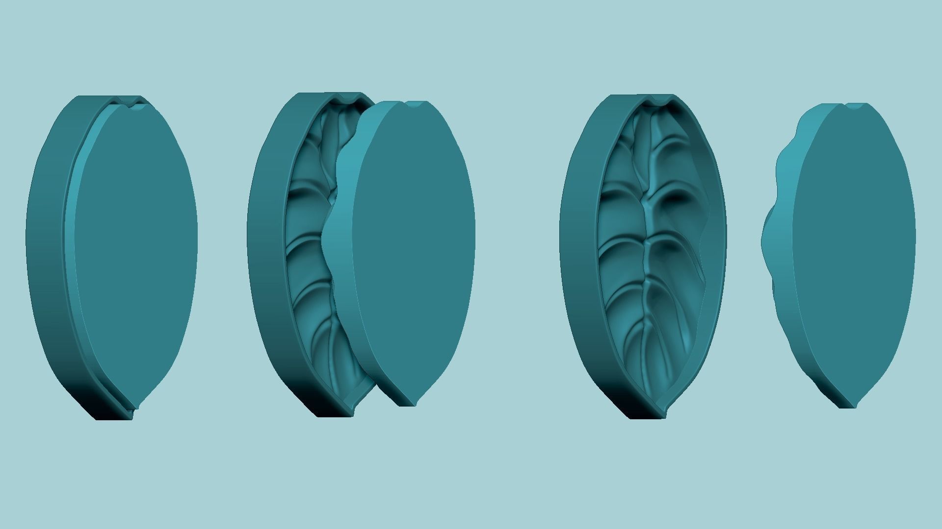 Cuprea Alocasia - Molding Arrangement EVA Foam Craft 3D print model_4