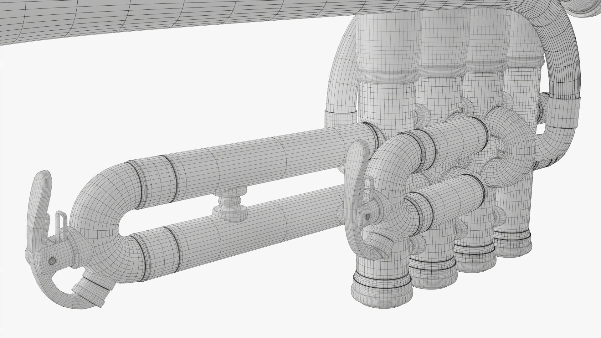 Trumpet piccolo 3D model_8