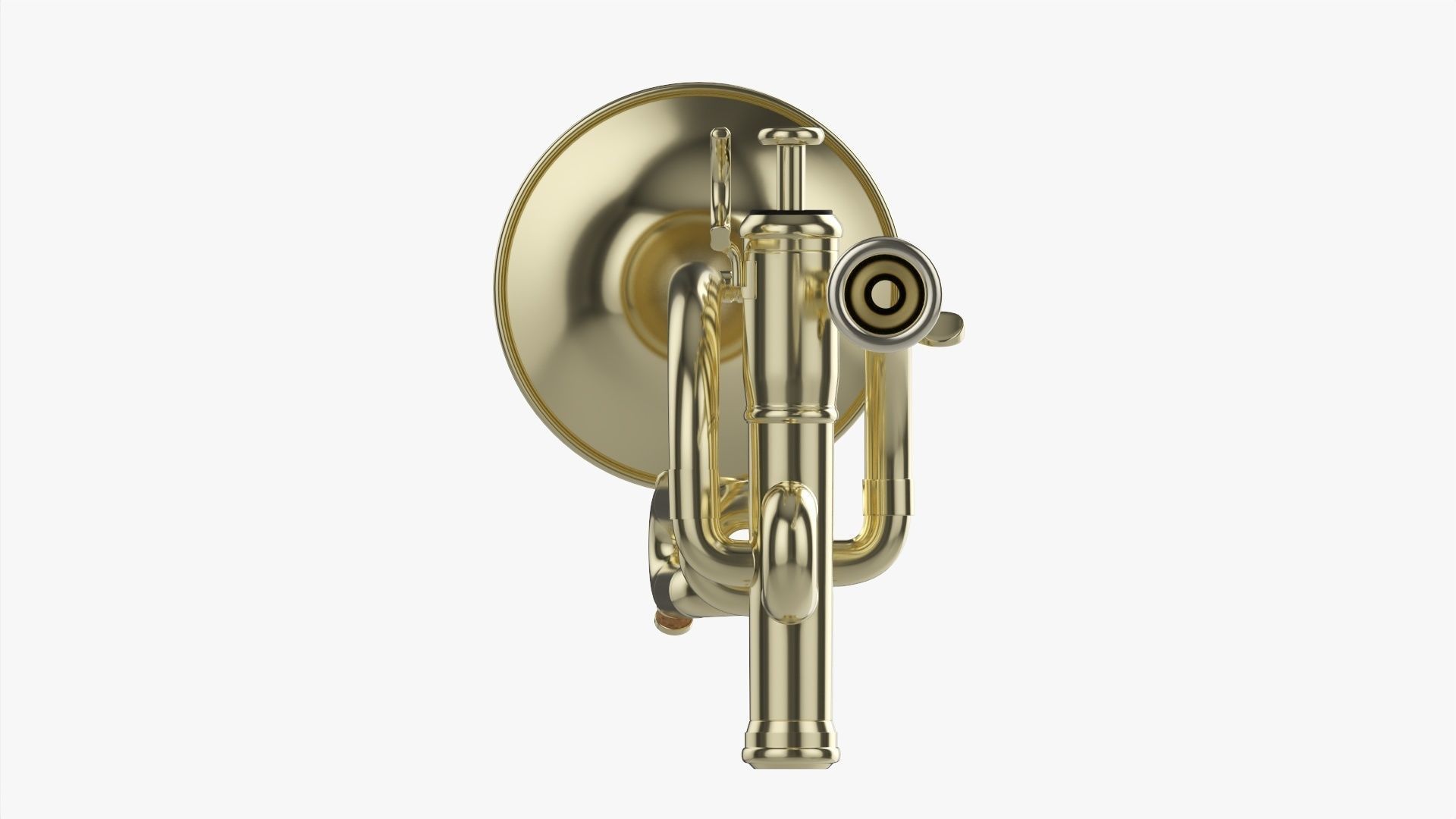 Trumpet piccolo 3D model_4