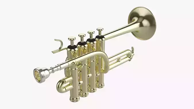 Trumpet piccolo 3D model
