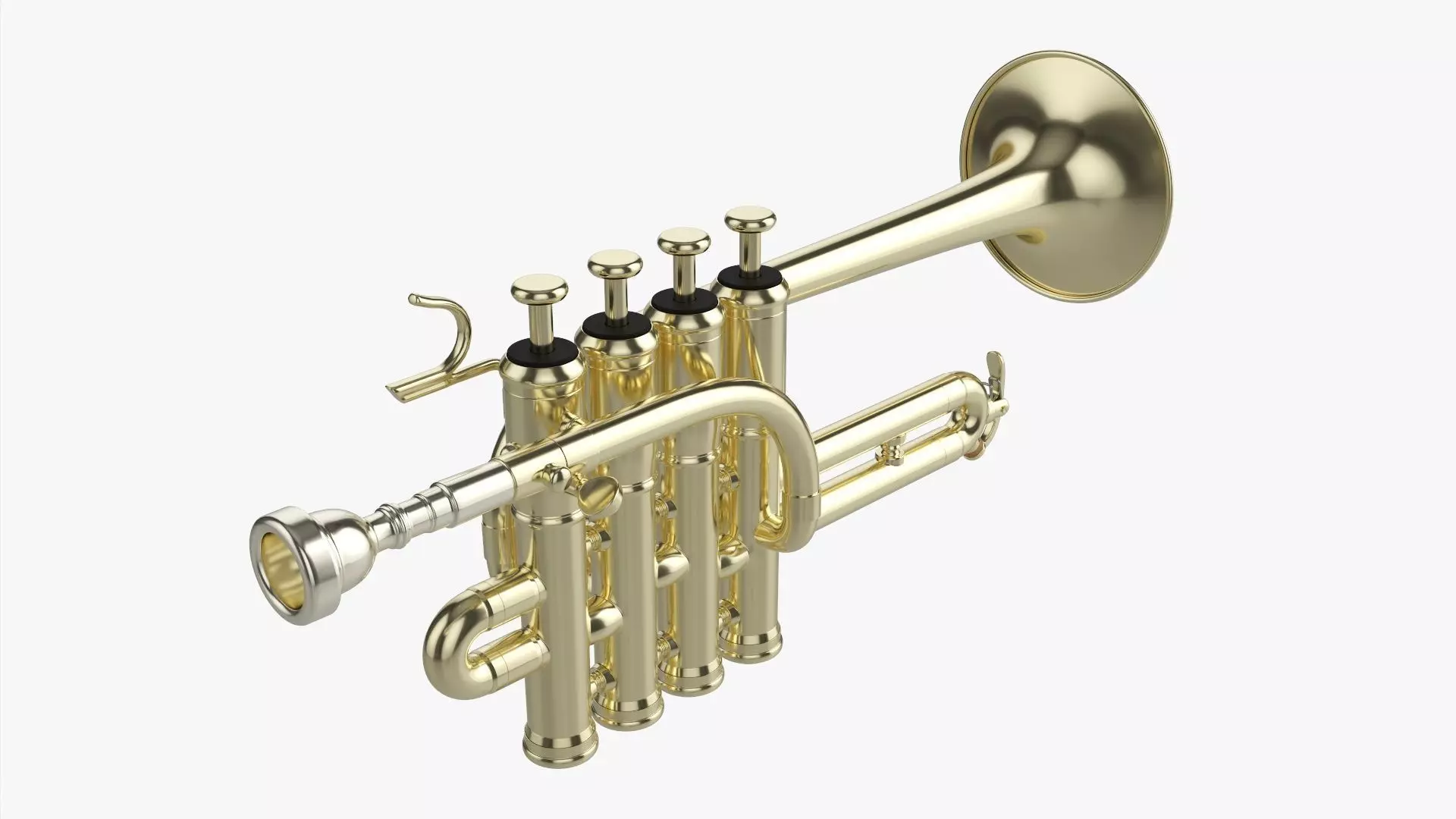 Trumpet piccolo 3D model_0