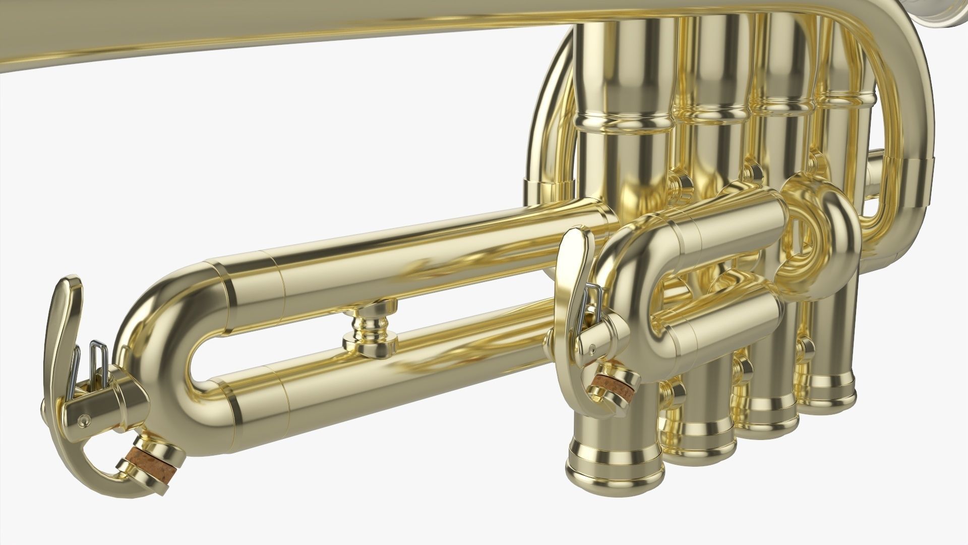 Trumpet piccolo 3D model_2