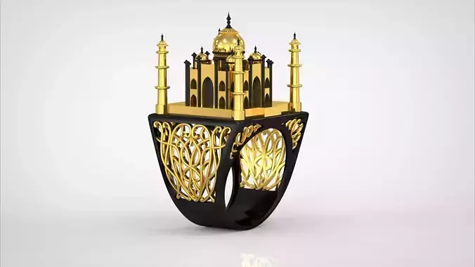 The Tajmahal Ring 3D print model