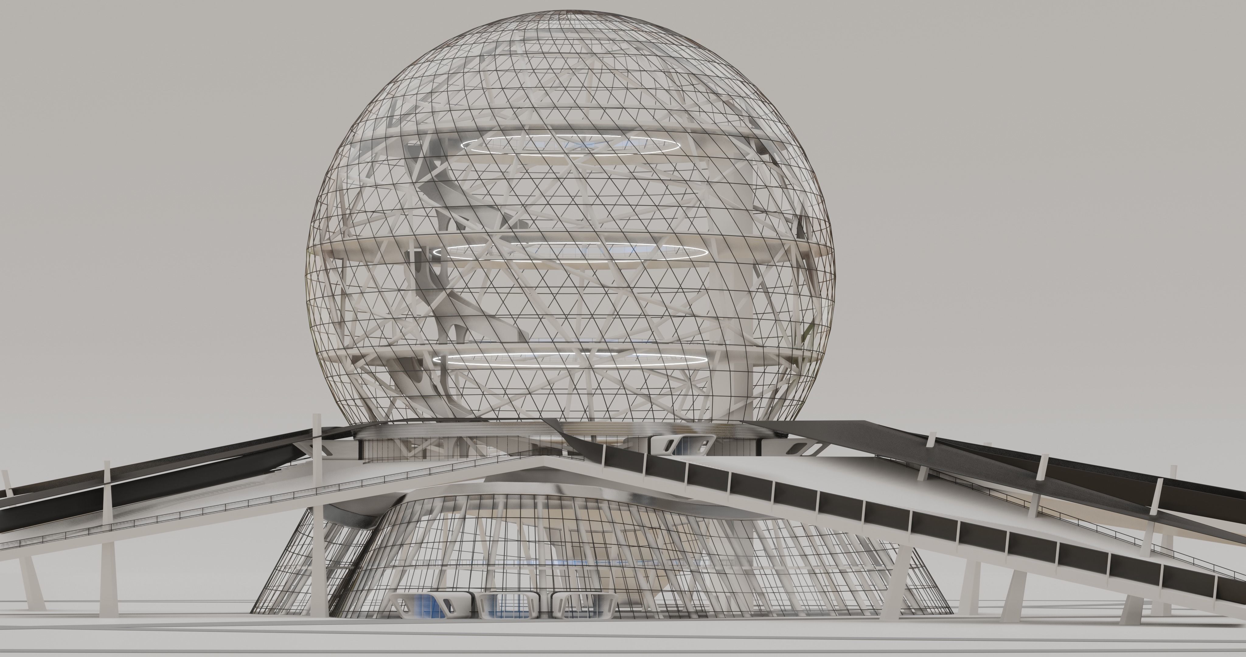 Futuristic Expo Center 3D model 3D model_7