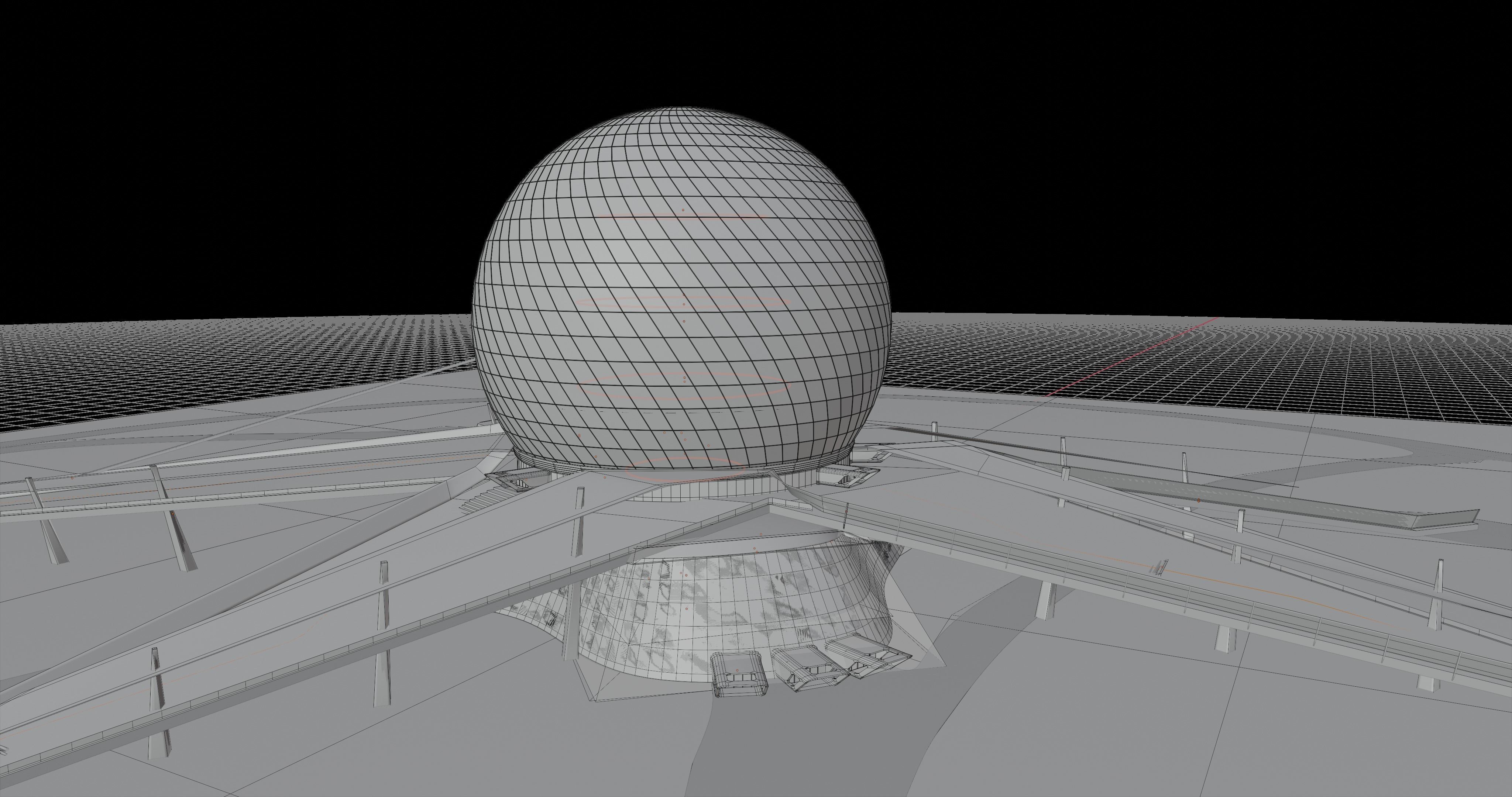 Futuristic Expo Center 3D model 3D model_9