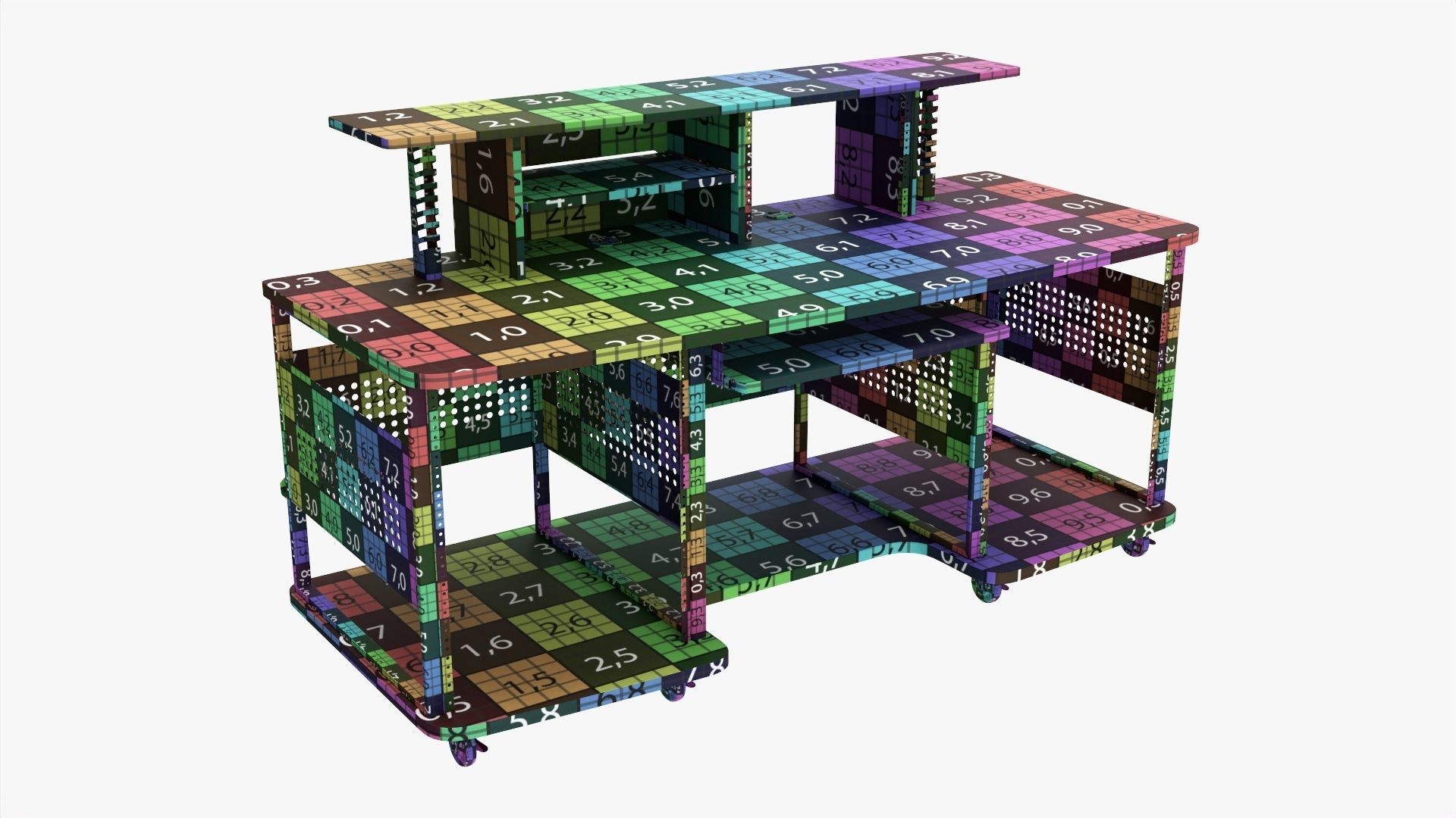 Professional recording workstation 3D model_10