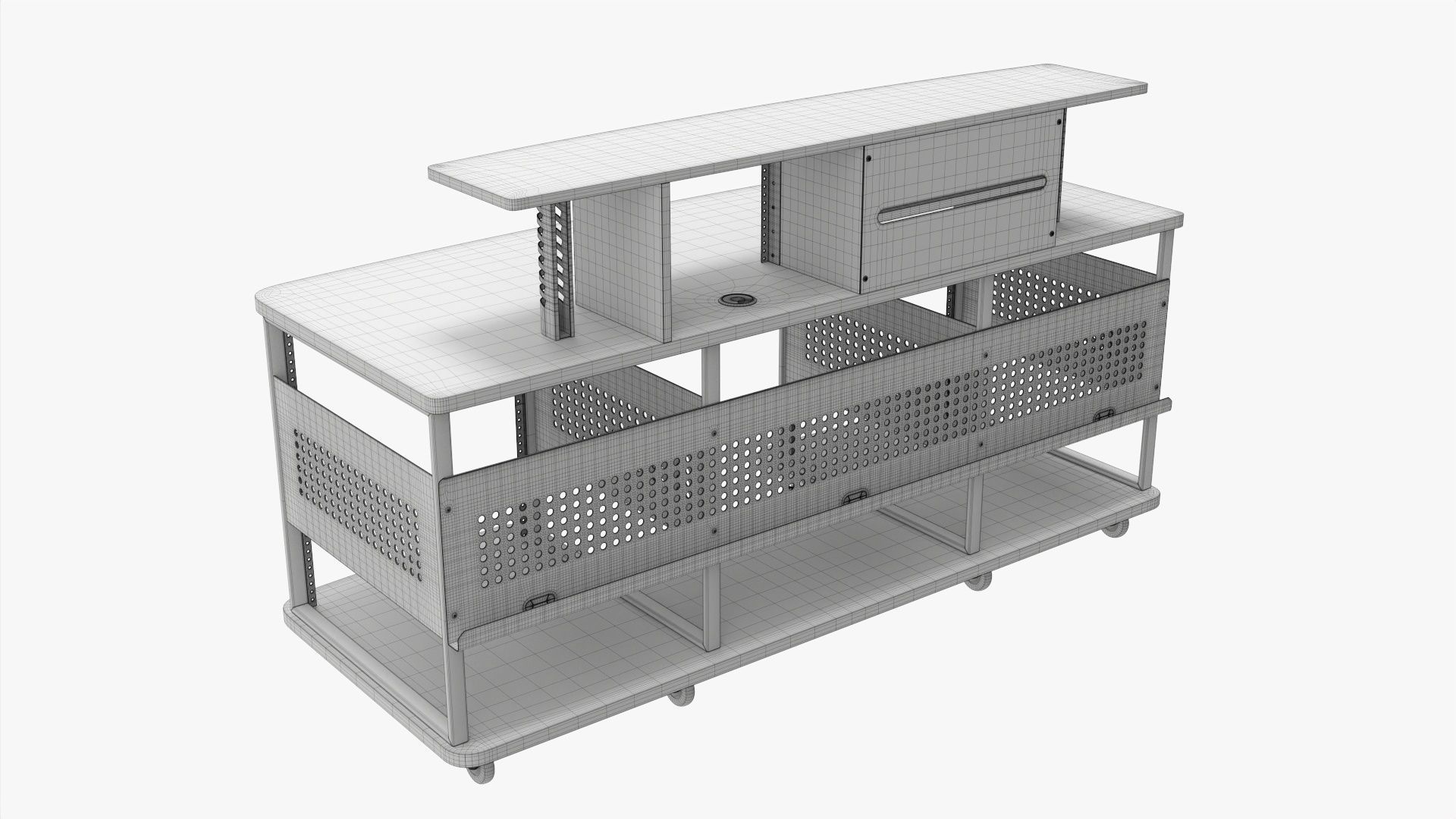 Professional recording workstation 3D model_9