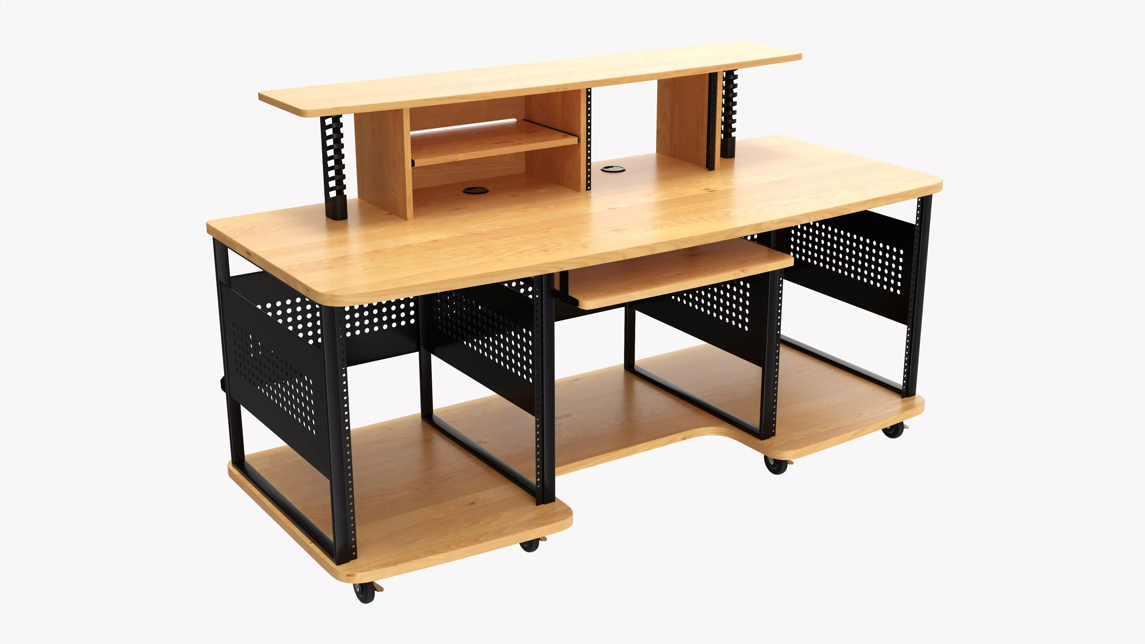 Professional recording workstation 3D model_0