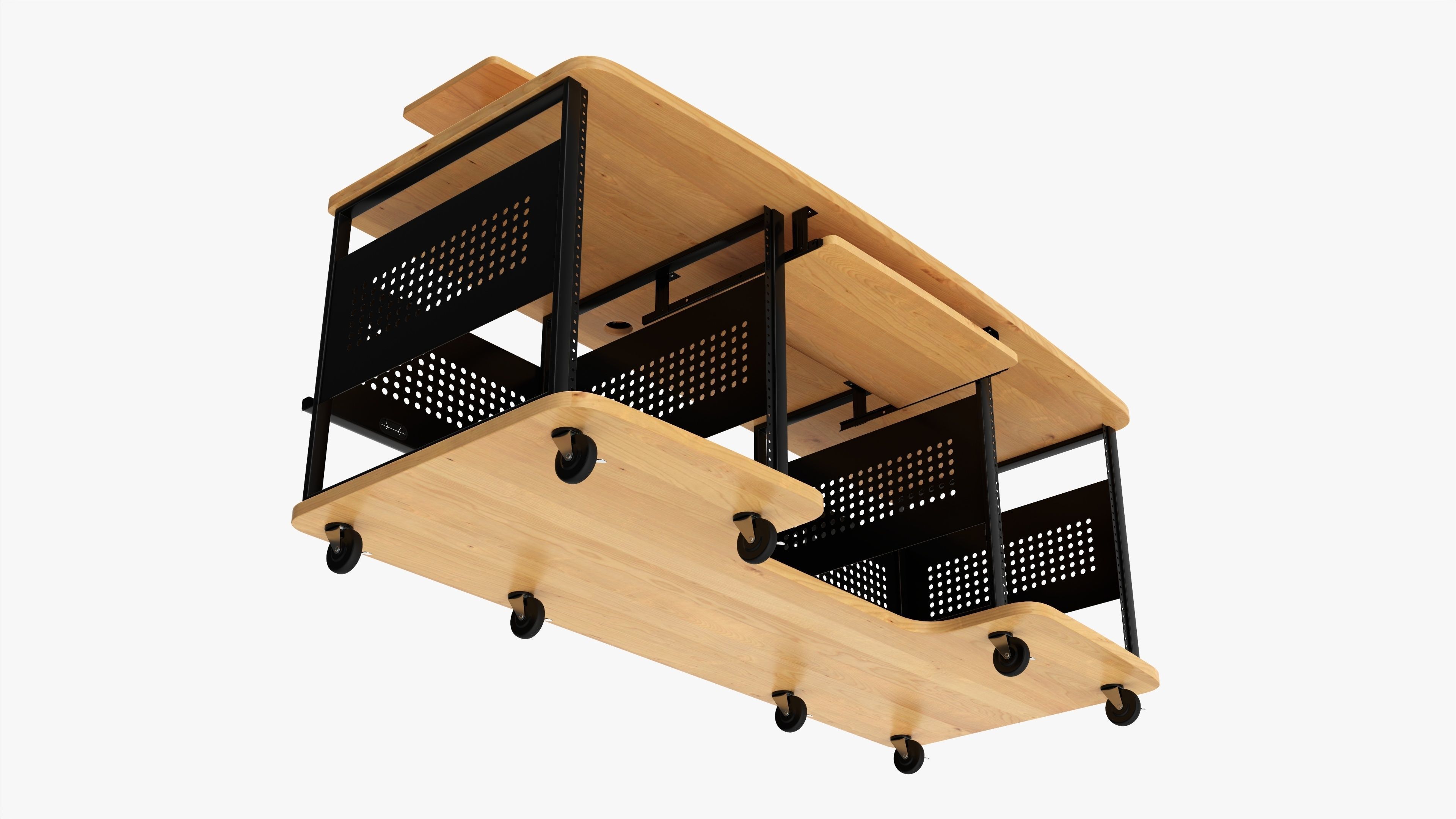 Professional recording workstation 3D model_2