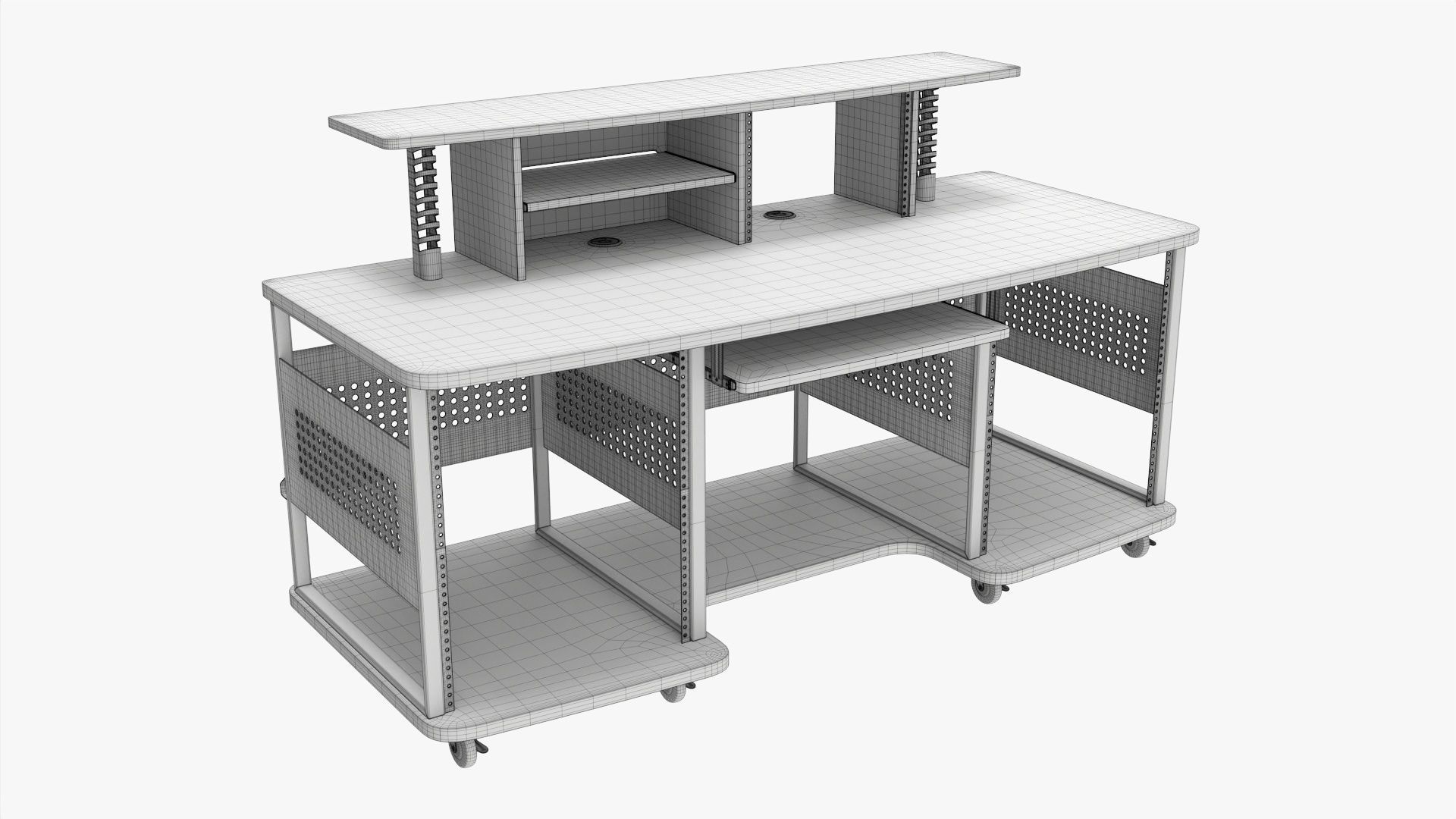 Professional recording workstation 3D model_8