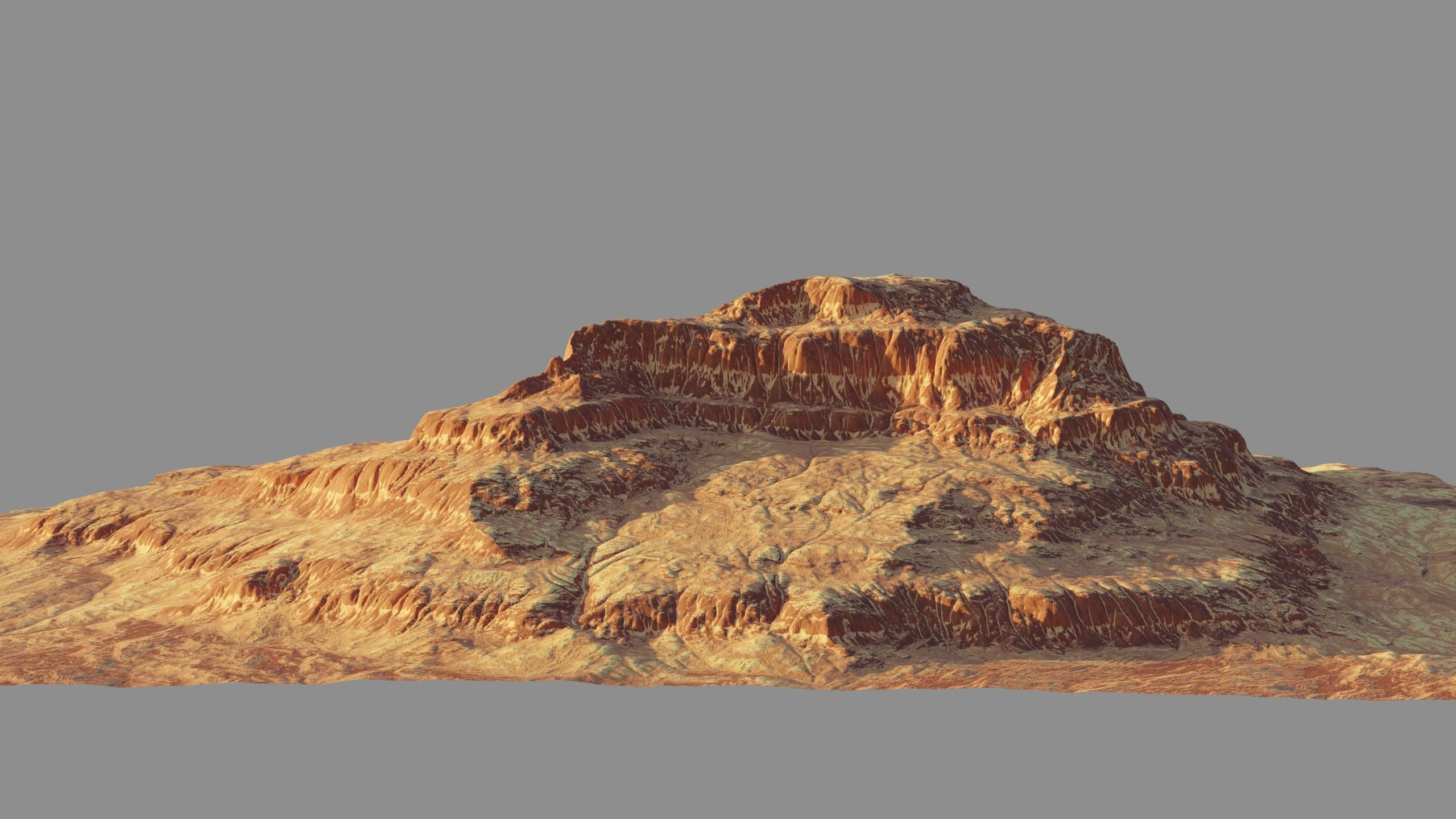 8K Detailed Cliff Landscape 3D model_2