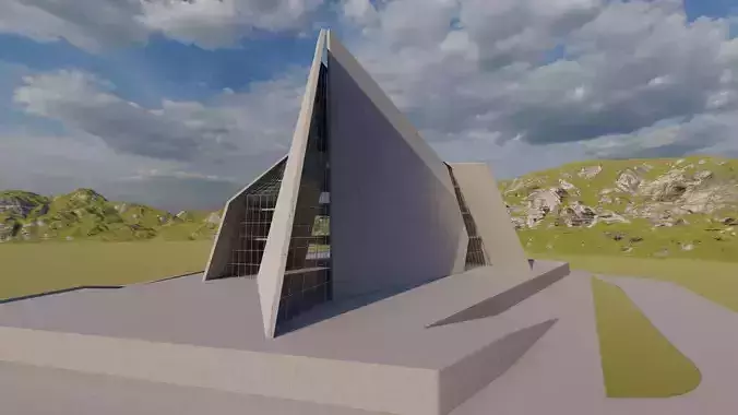 Futuristic building 3D