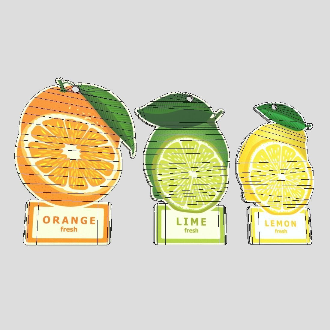 Air Freshener Pack Low-poly 3D model_1