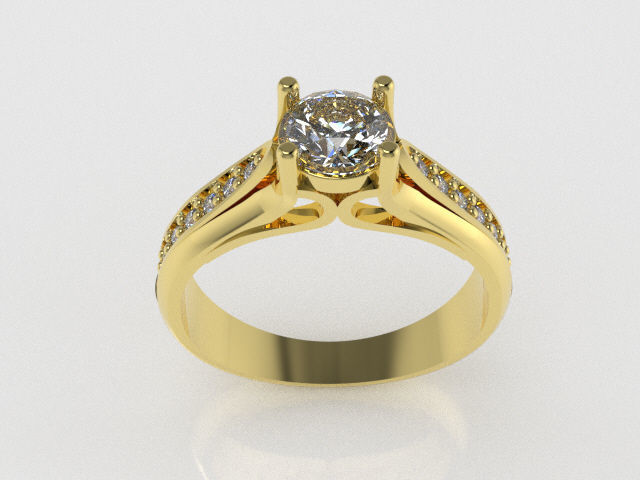 Anillo de compromiso  3D print model_4