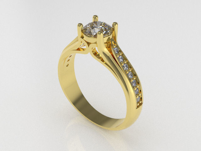 Anillo de compromiso  3D print model_2