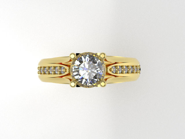 Anillo de compromiso  3D print model_3