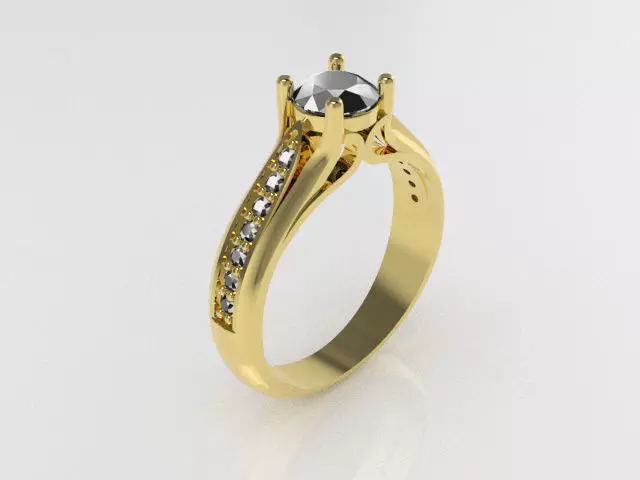 Anillo de compromiso  3D print model_0