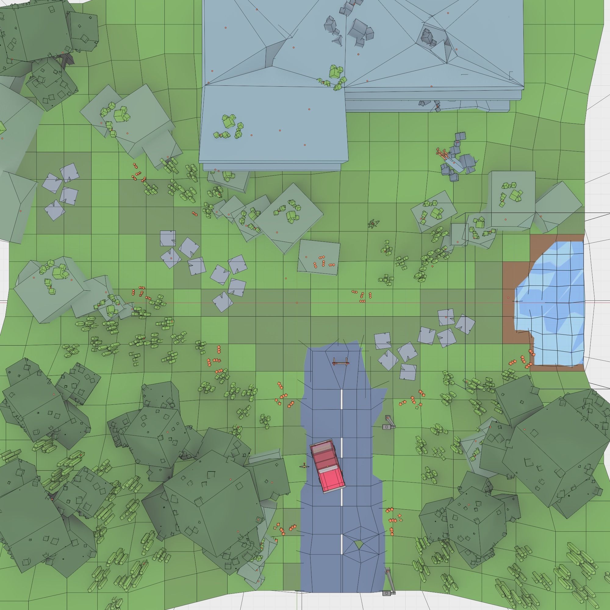 3D isometric wild garden desert city trees pack 3D model Low-poly 3D model_8