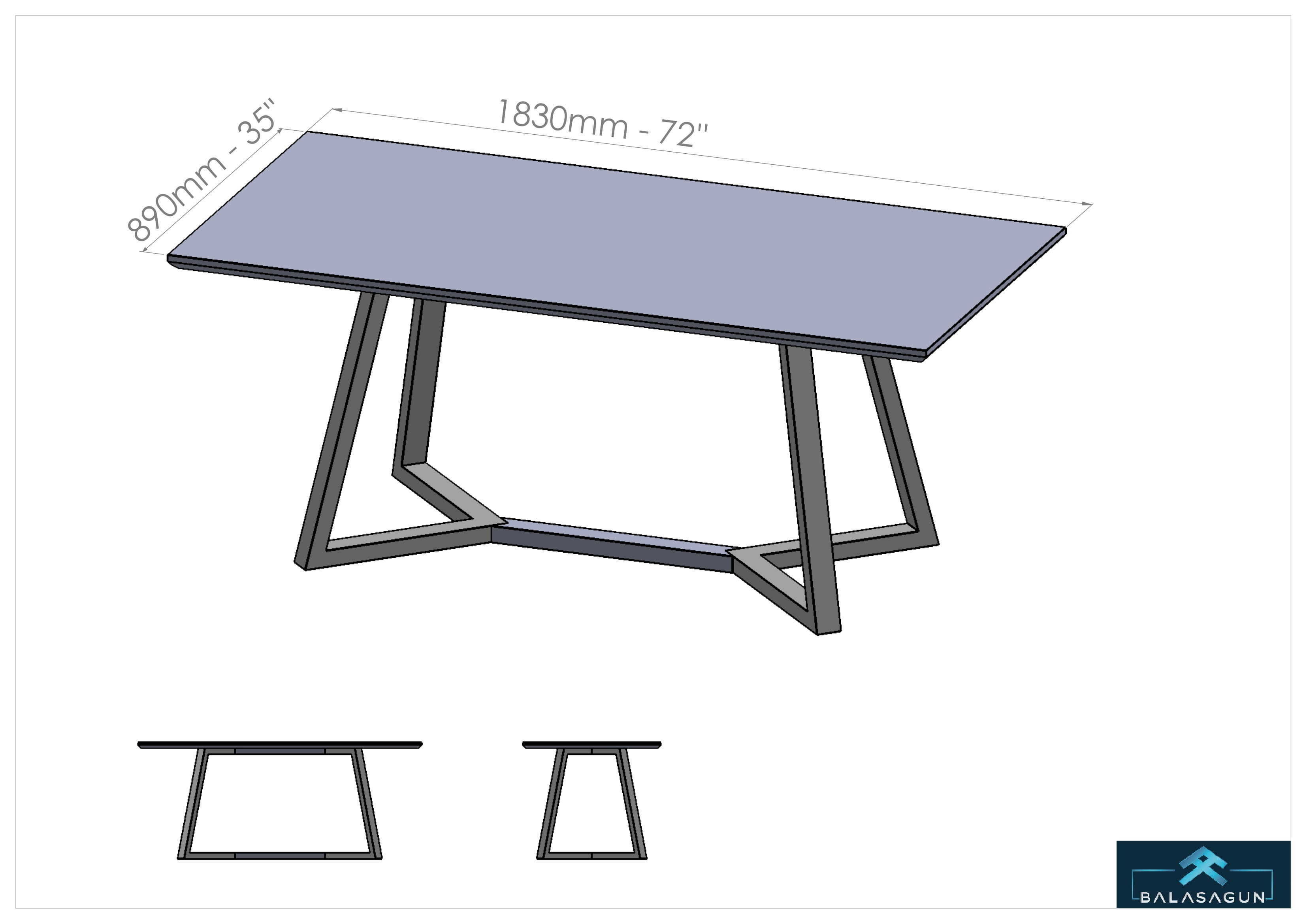DINNER TABLE - BALASAGUN GOKA DINNER TABLE Free 3D model_8