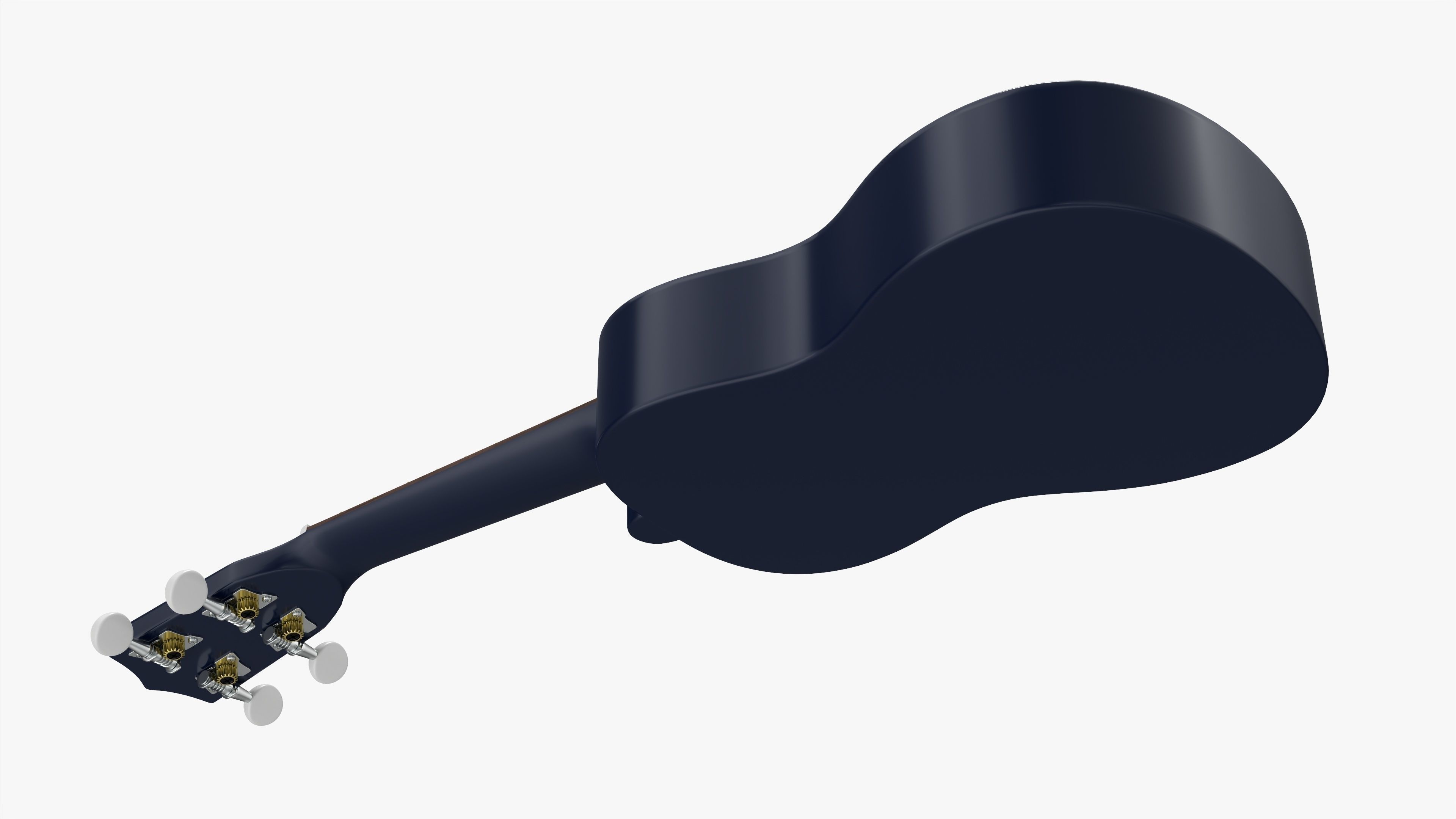 Ukulele guitar blue 3D model_3