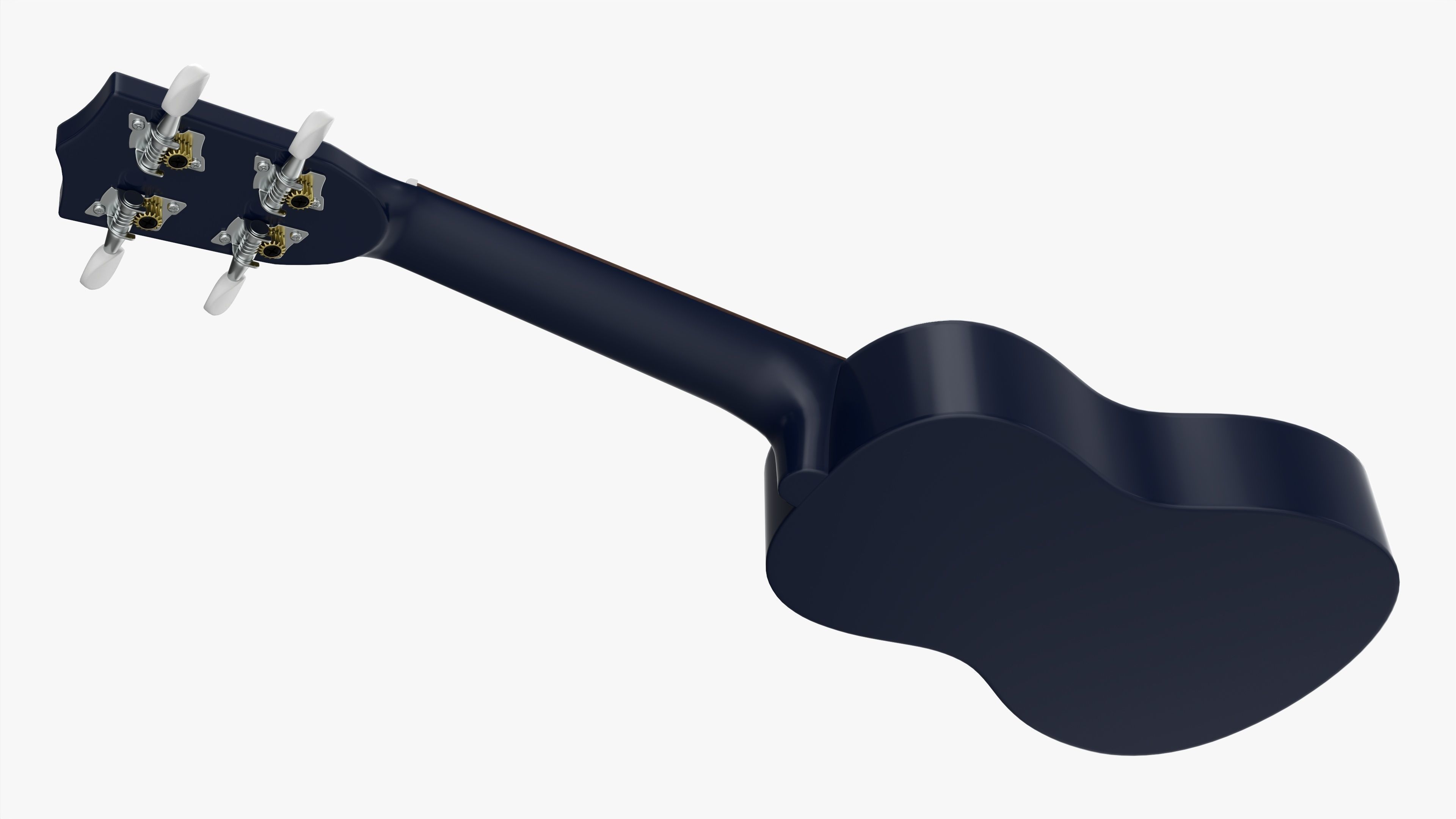 Ukulele guitar blue 3D model_2