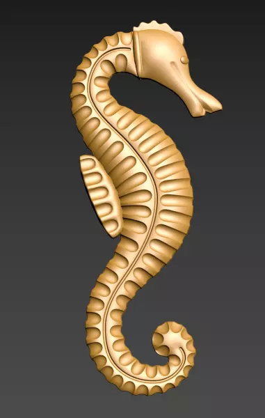 sea horse Free 3D print model