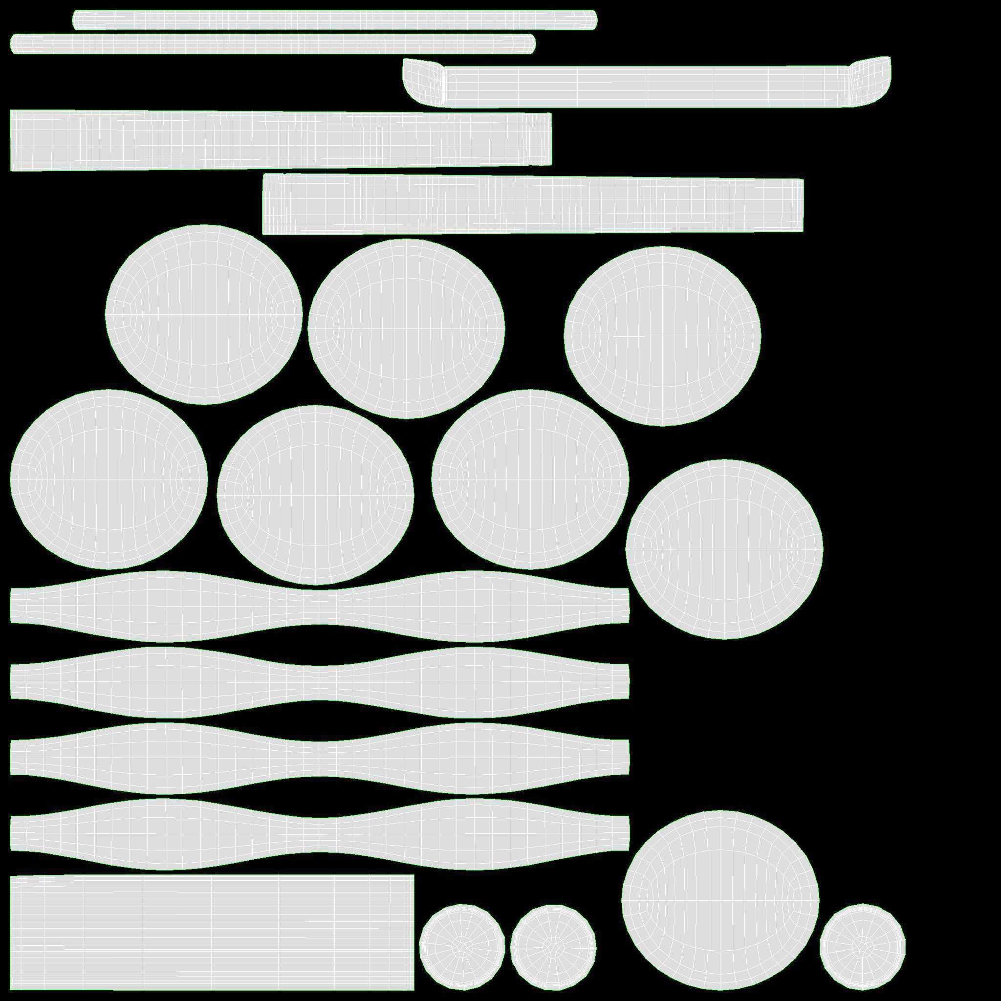 Ukulele guitar pink 3D model_15