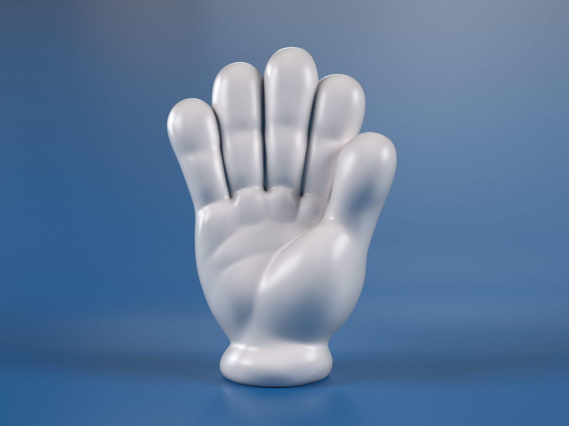 Cartoon hand 5 fingers Pack 01 3D print model_10