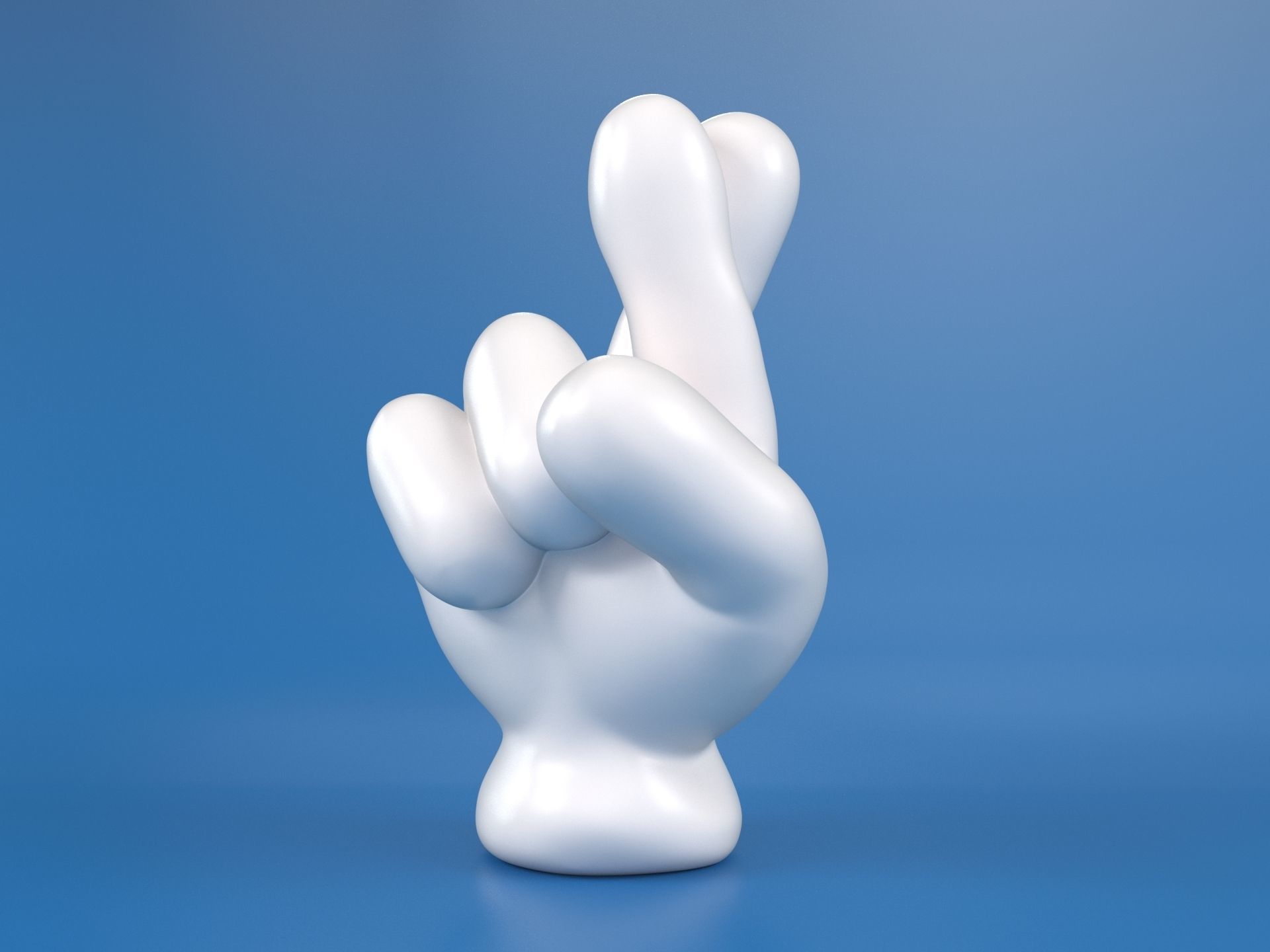 Cartoon hand 5 fingers Pack 01 3D print model_11