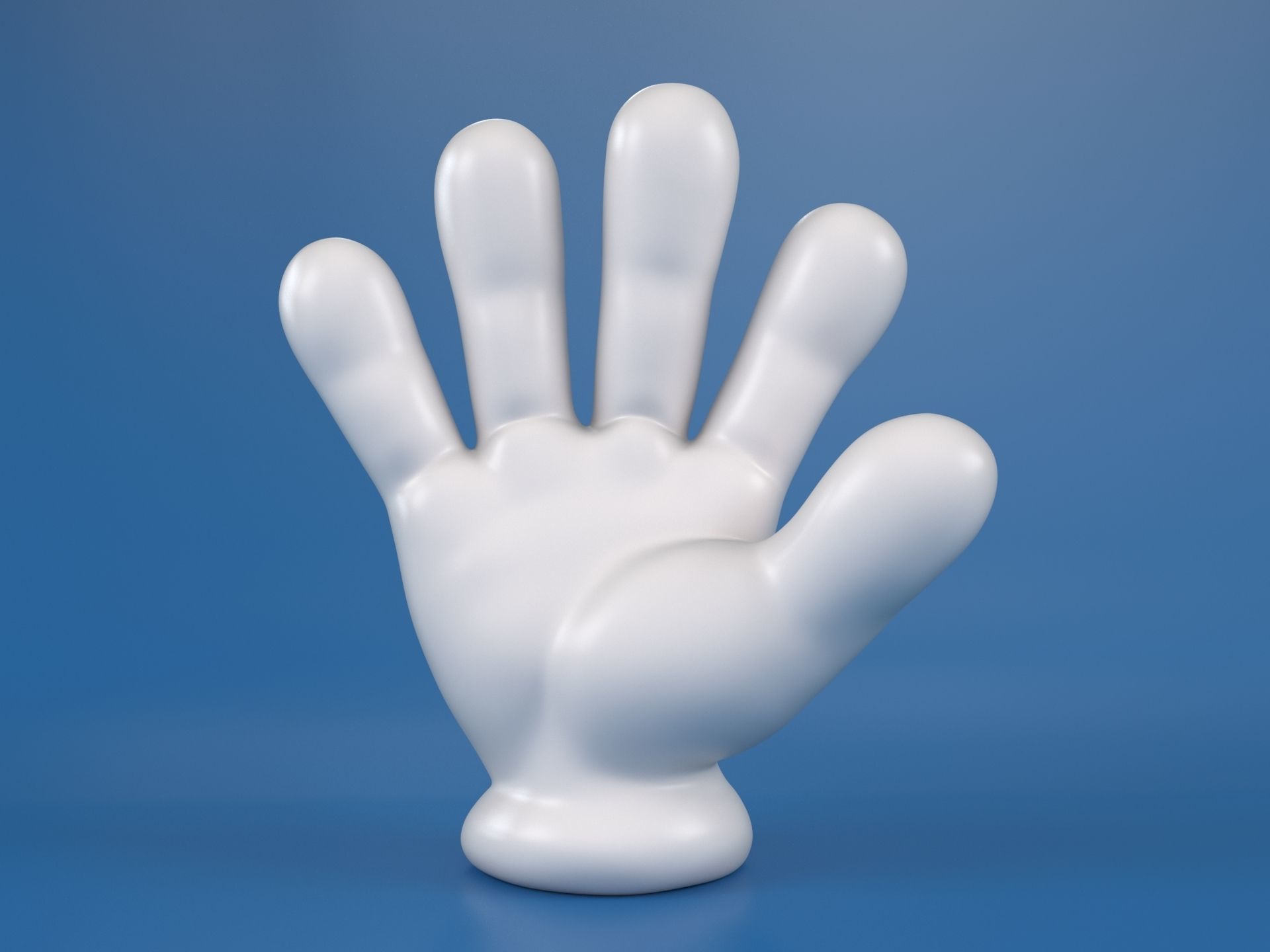 Cartoon hand 5 fingers Pack 01 3D print model_8