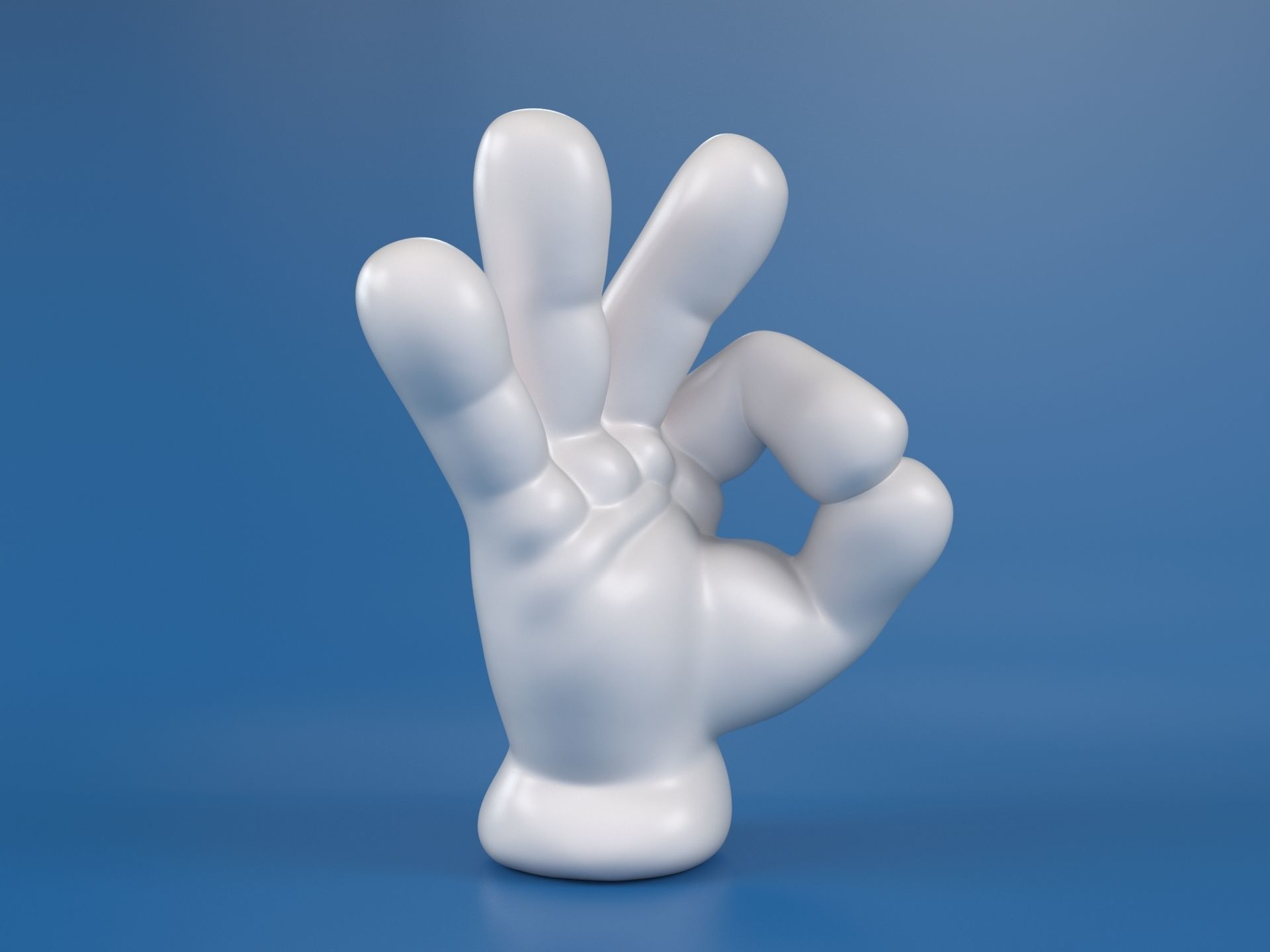 Cartoon hand 5 fingers Pack 01 3D print model_14