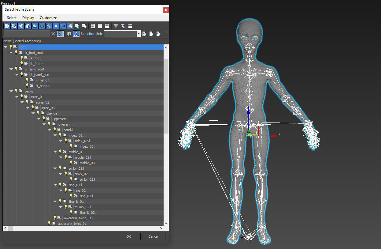 Alien human Low-poly 3D model_34