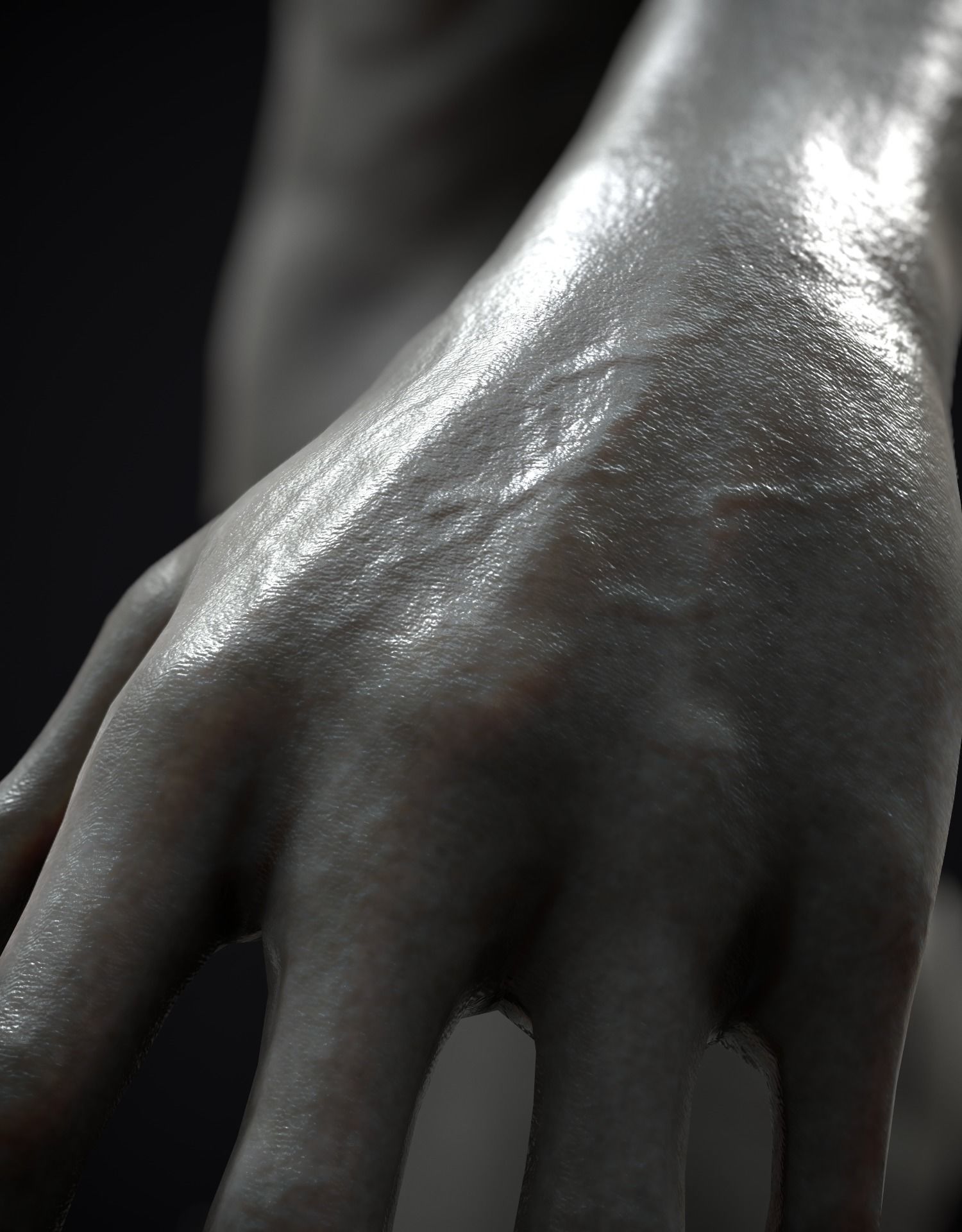 Alien human Low-poly 3D model_23