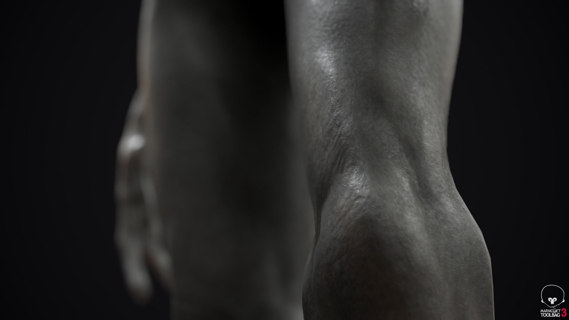 Alien human Low-poly 3D model_10