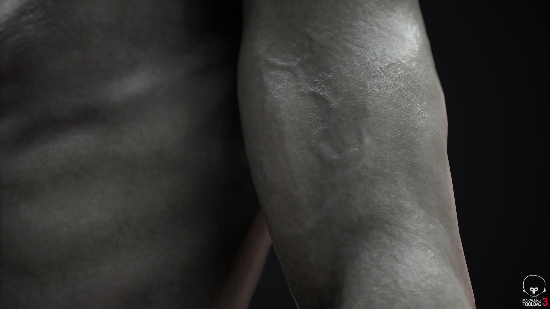 Alien human Low-poly 3D model_9