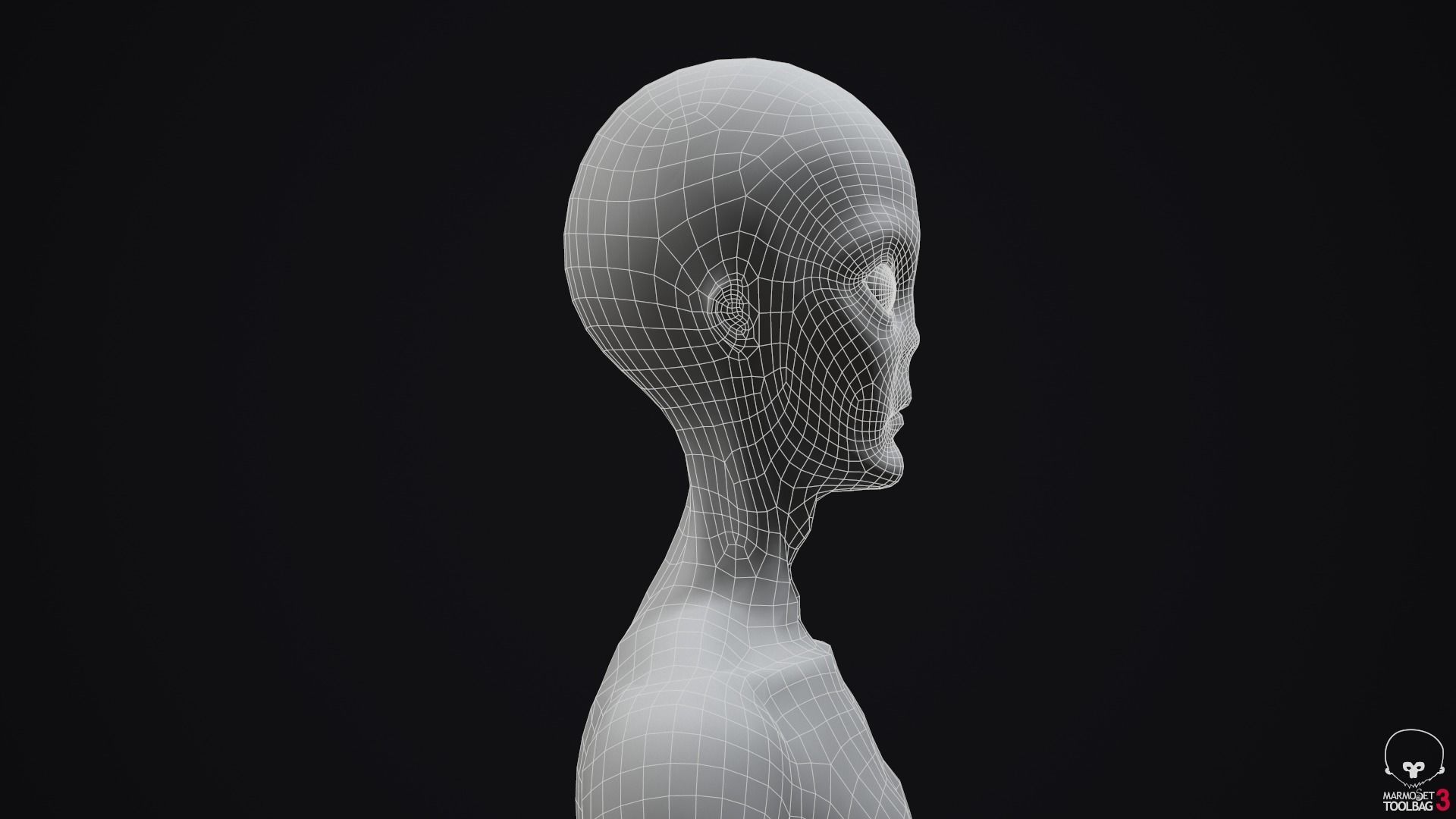 Alien human Low-poly 3D model_27