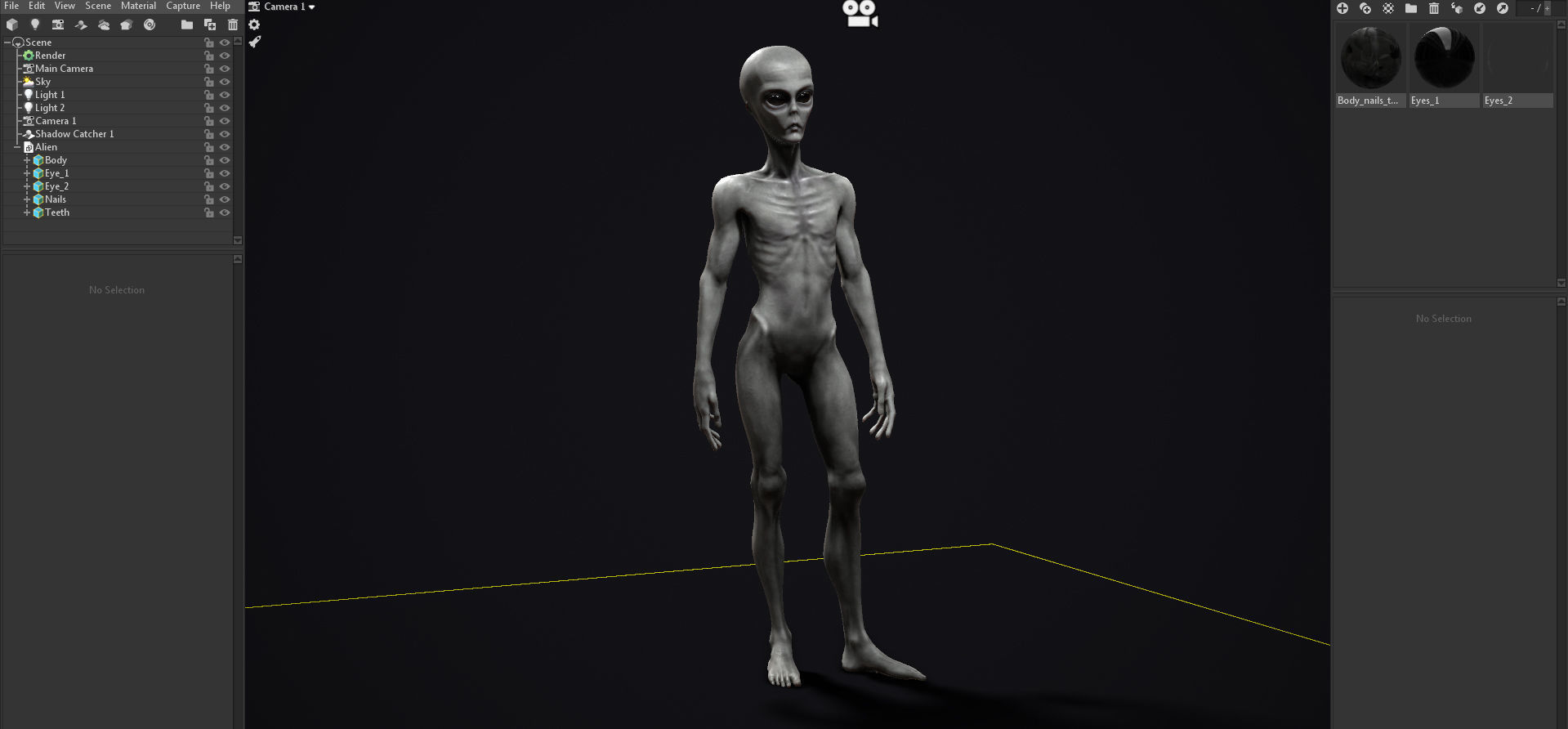 Alien human Low-poly 3D model_31