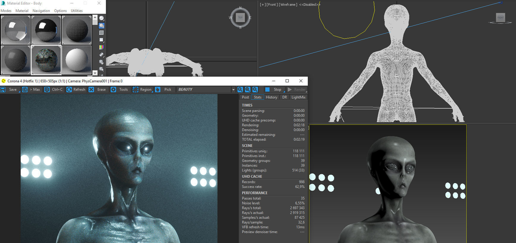 Alien human Low-poly 3D model_32