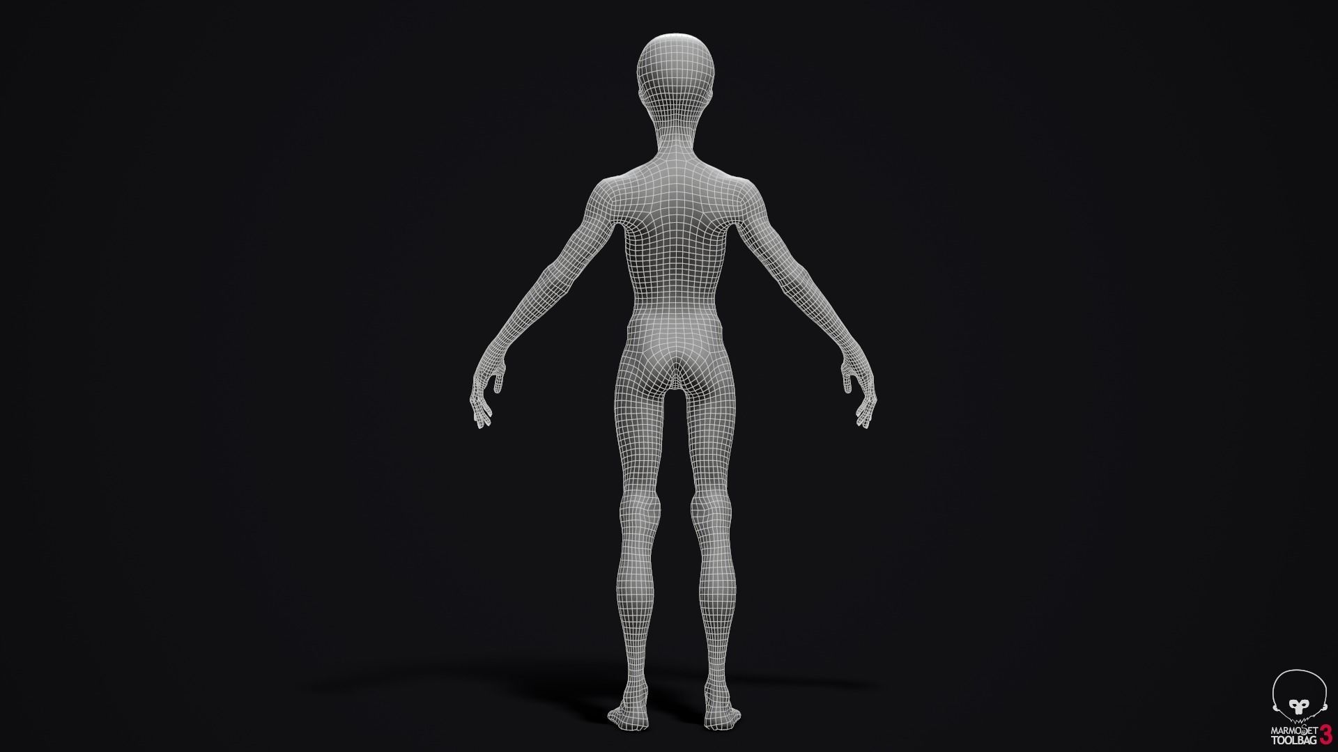 Alien human Low-poly 3D model_29