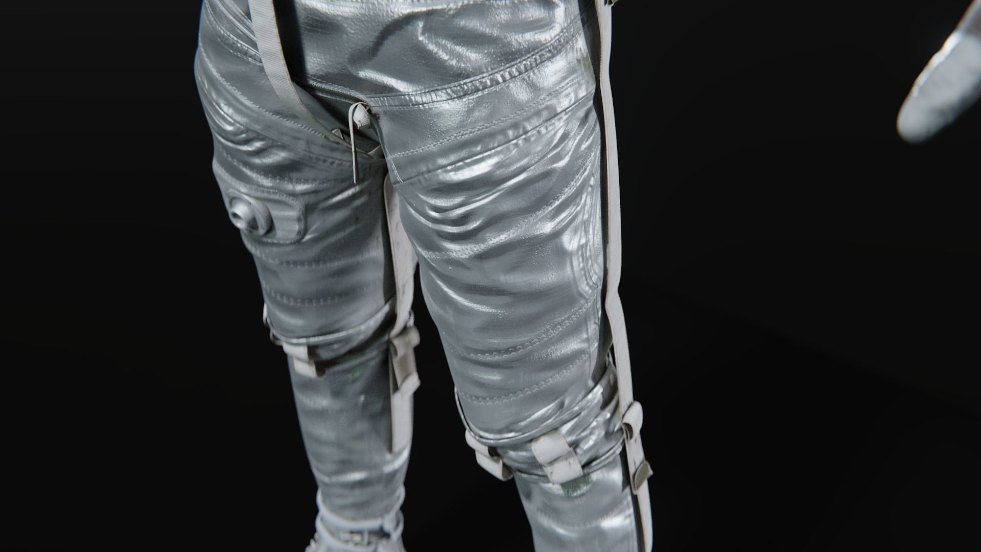 Silver Mercury Navy Mark IV Spacesuit 3D model_8