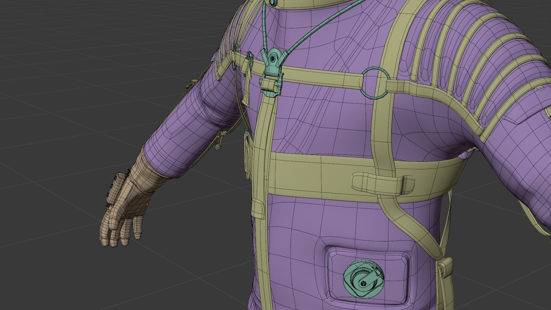 Silver Mercury Navy Mark IV Spacesuit 3D model_23