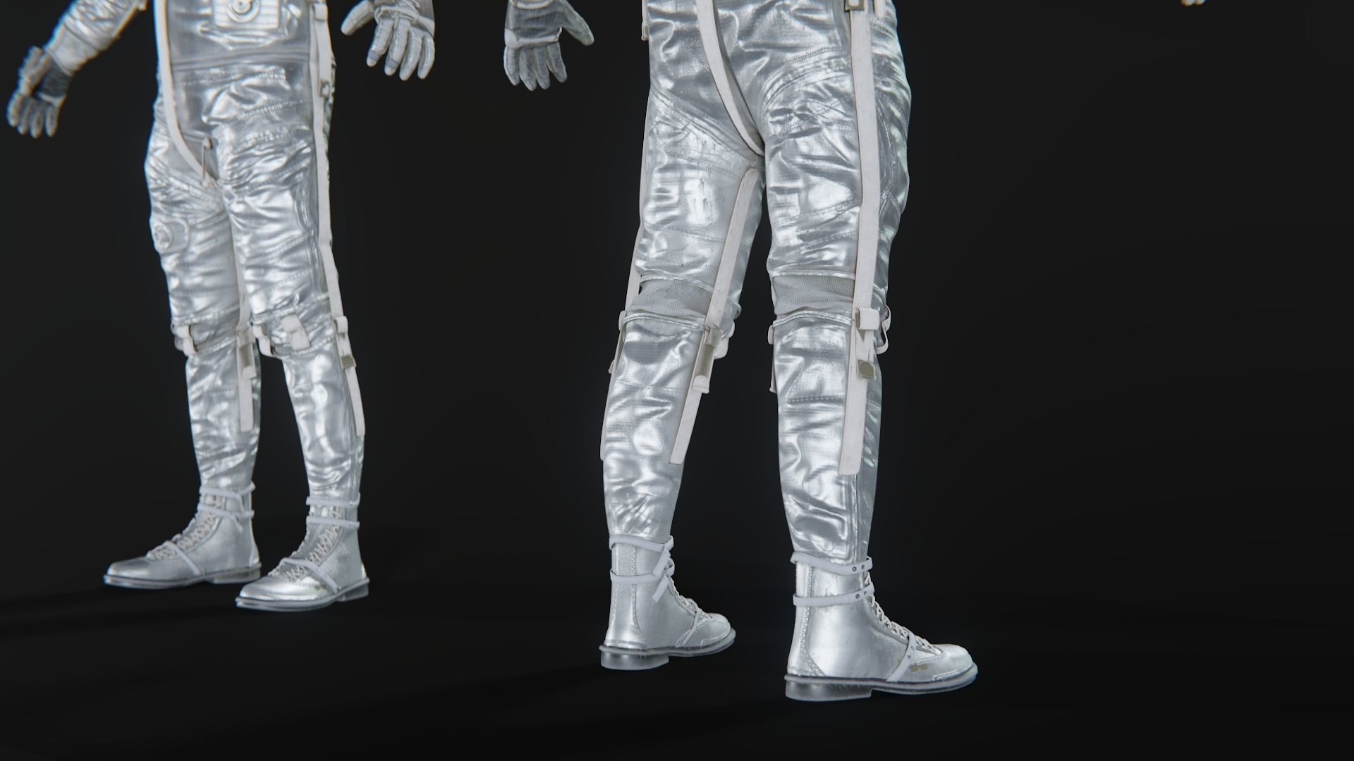 Silver Mercury Navy Mark IV Spacesuit 3D model_6