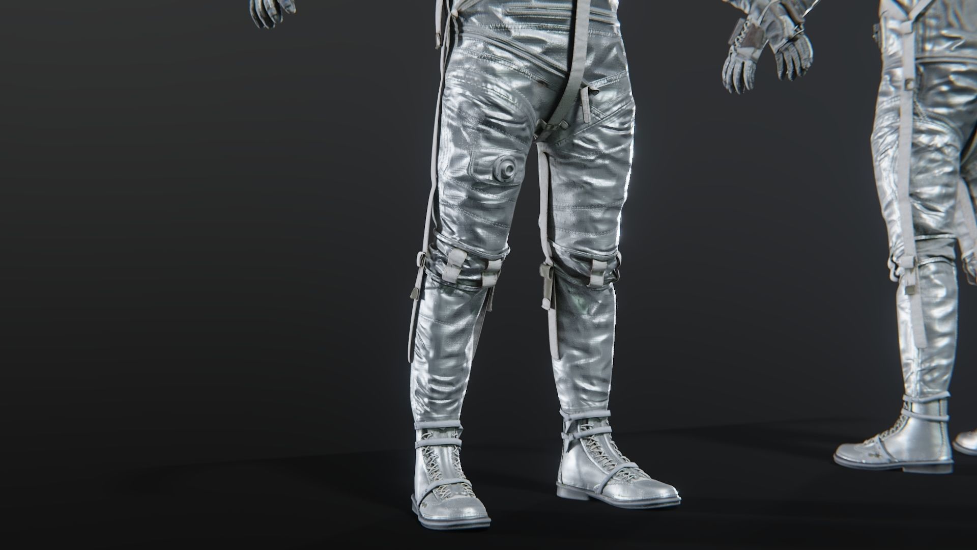 Silver Mercury Navy Mark IV Spacesuit 3D model_7