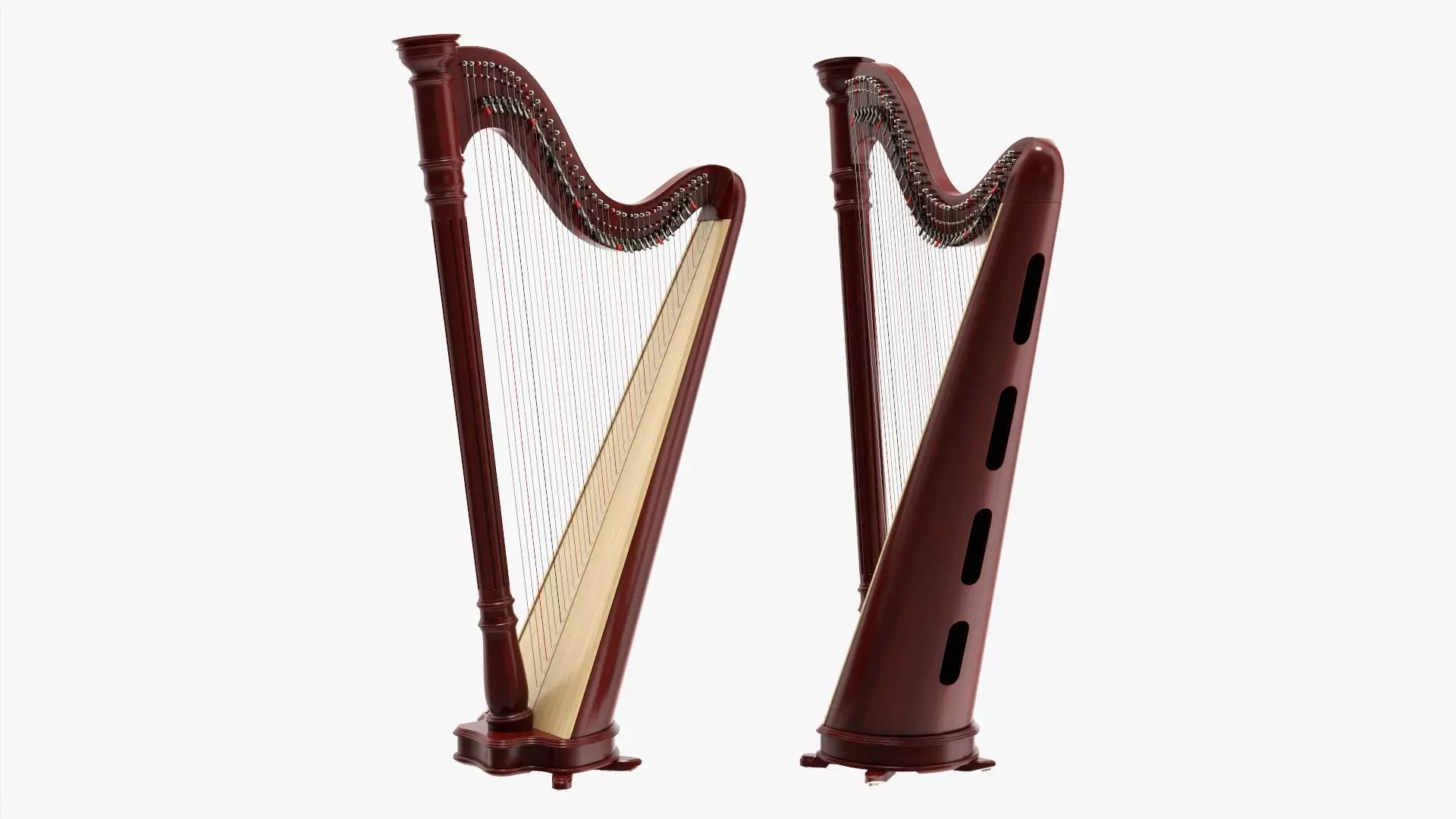 Harp 40-string 01 3D model