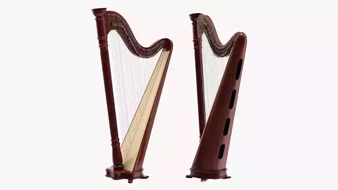 Harp 40-string 01 3D model